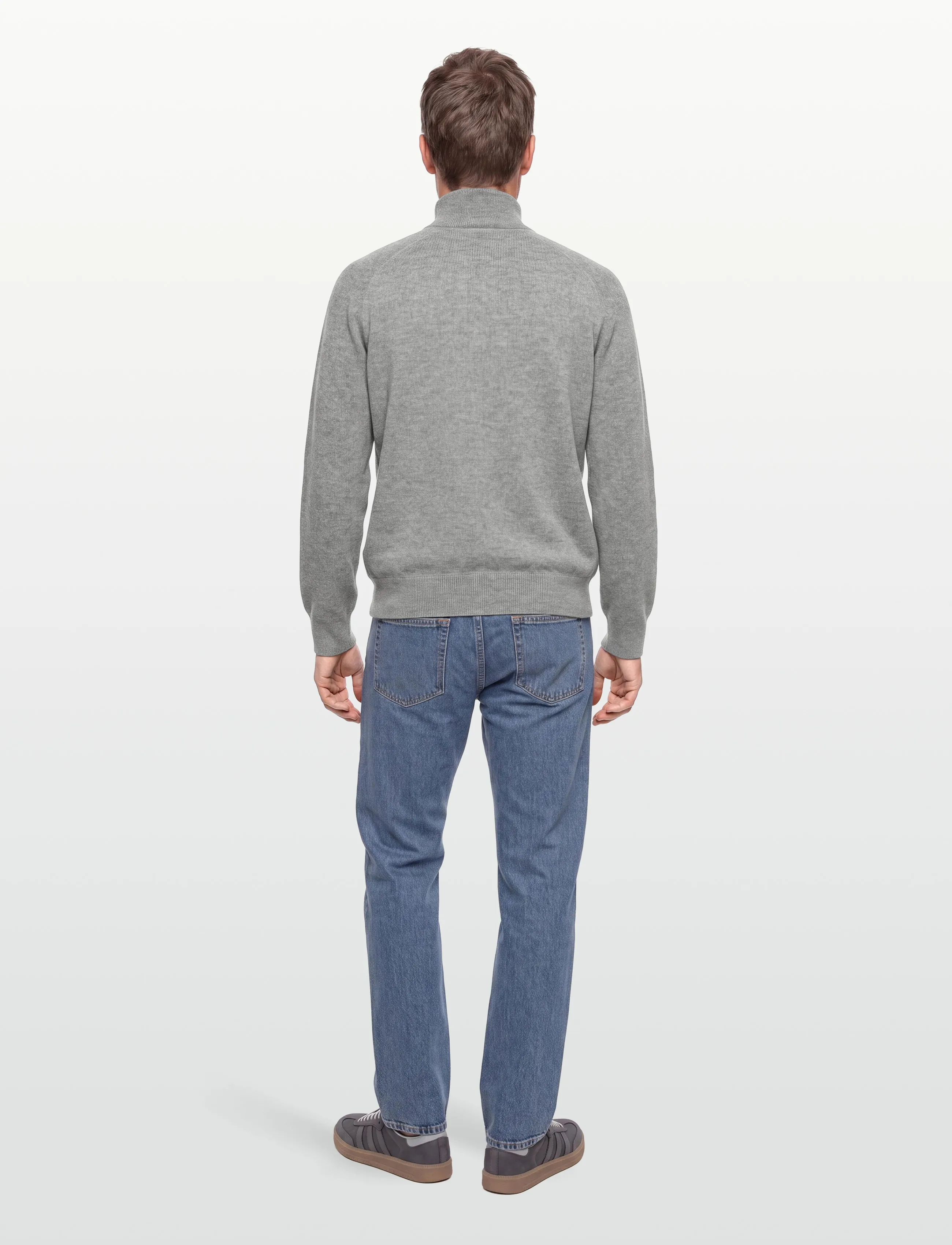 BOSS - H-Hibisco - pullover mit durchgehendem reißverschluss - silver - 4