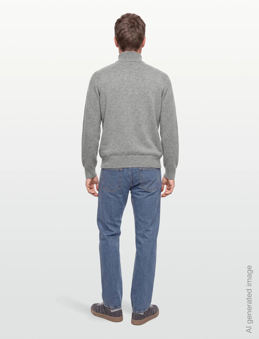 BOSS - H-Hibisco - pullover mit durchgehendem reißverschluss - silver - 4