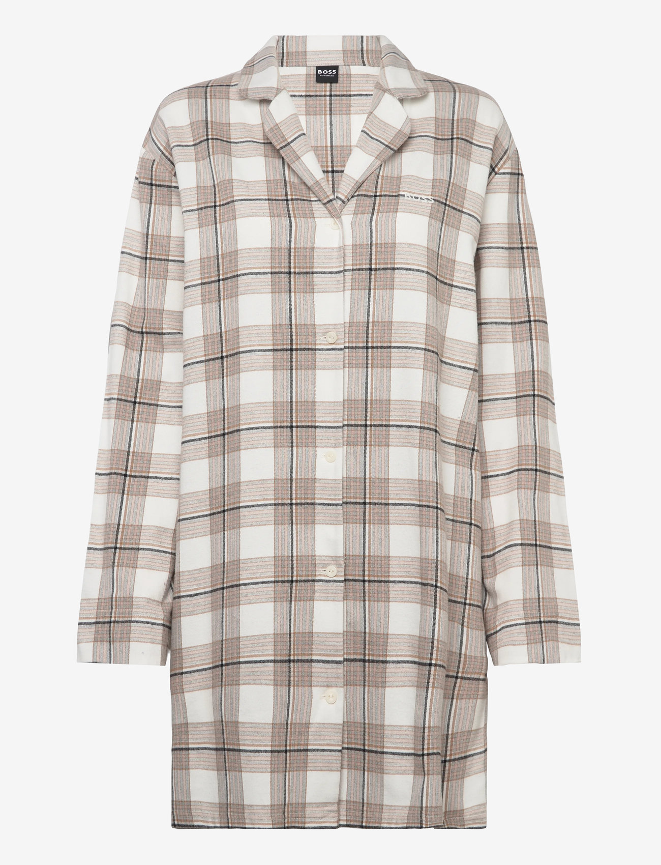 BOSS - Holiday_Sleep Shirt - nattlinnen - open white - 0