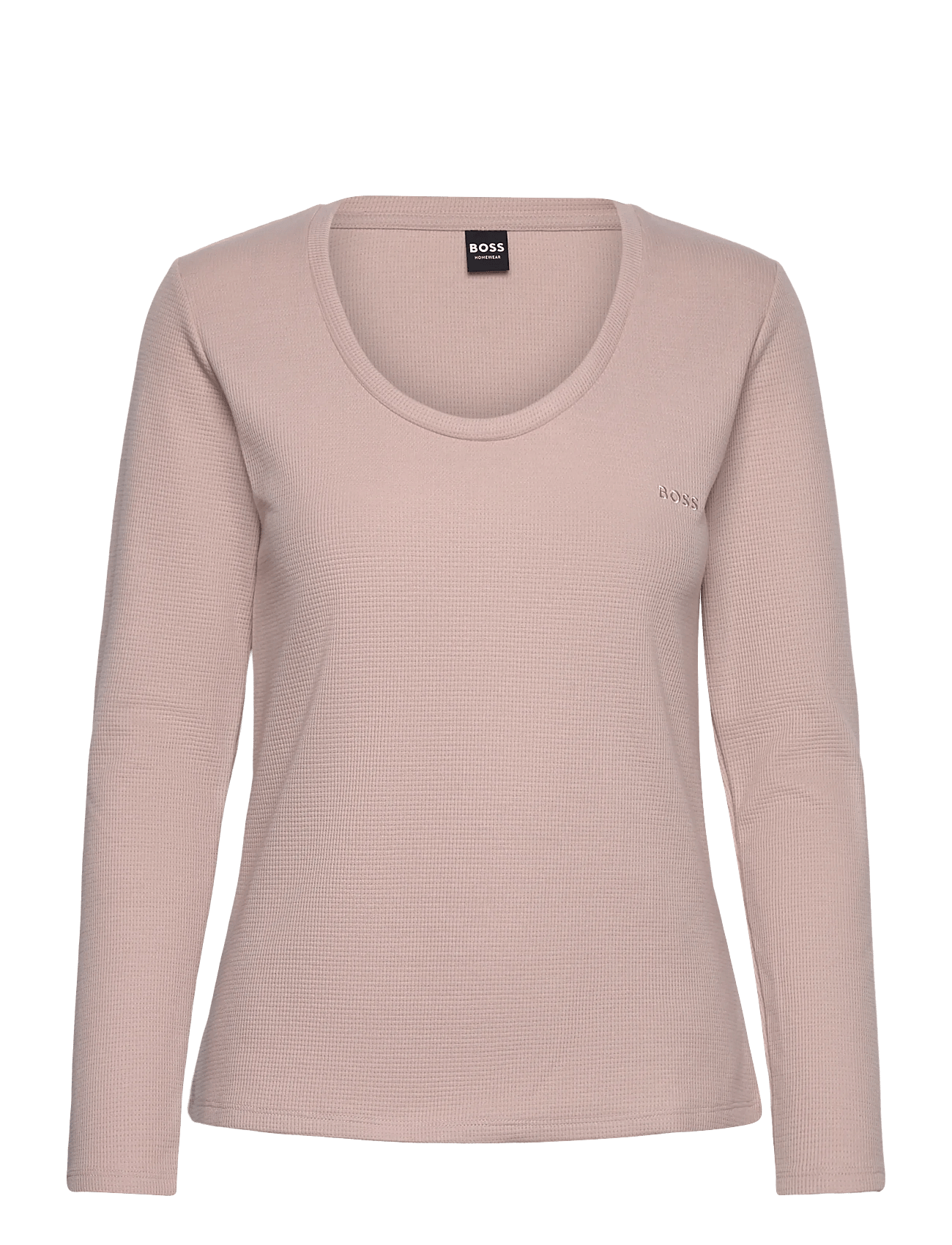 BOSS - Waffle_Ls-Shirt Cn - Garām