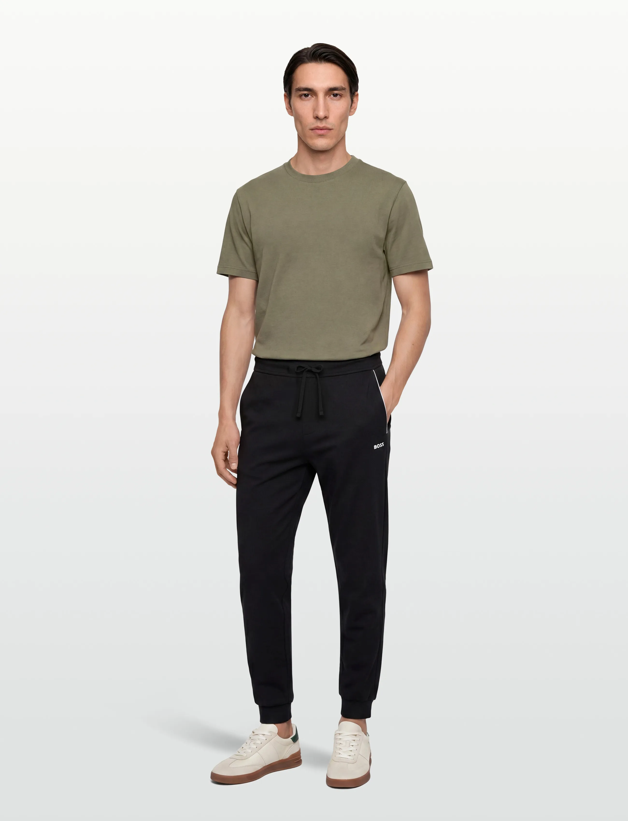 BOSS Unique Pants Cuff Cw, Mænd, Joggingbukser, Sort, Str: S