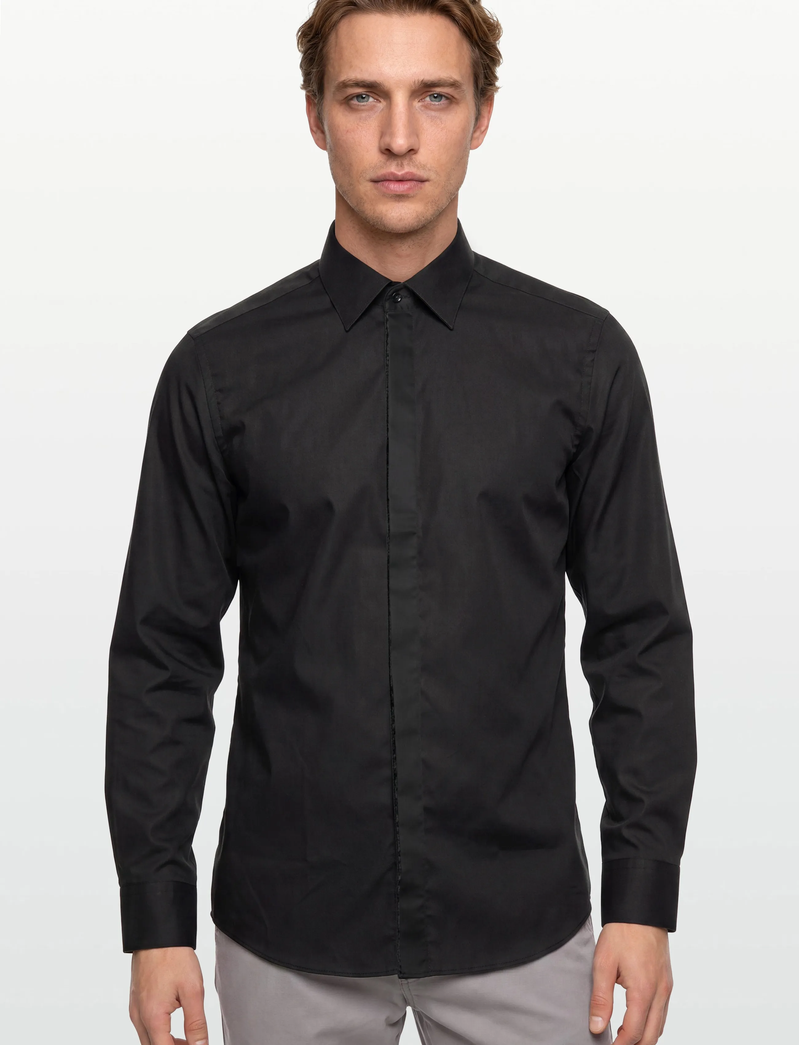 BOSS - H-HANK-party6-254 - business shirts - black - 3