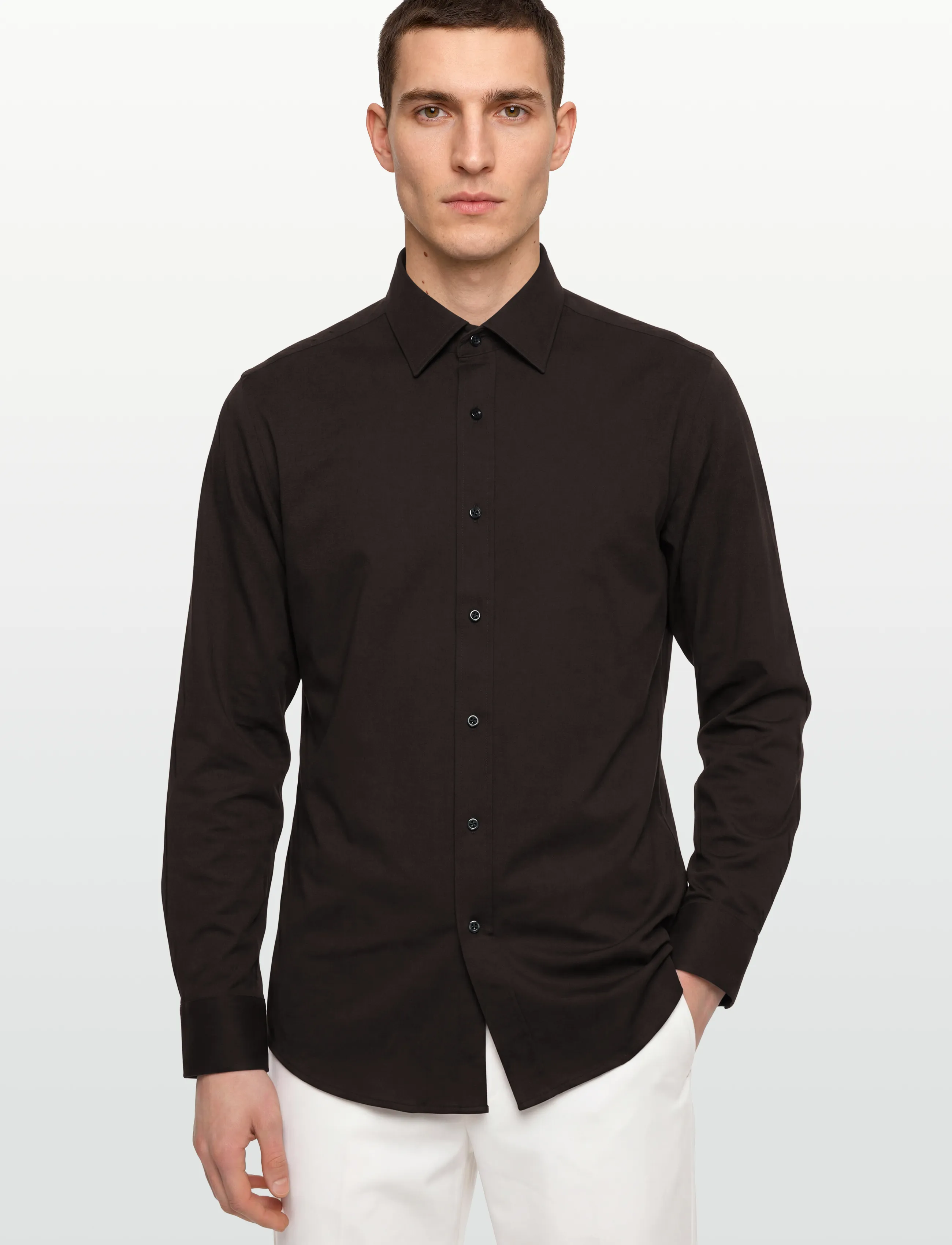 BOSS - C-HANK-kent-C1-253 - business skjorter - dark brown - 3