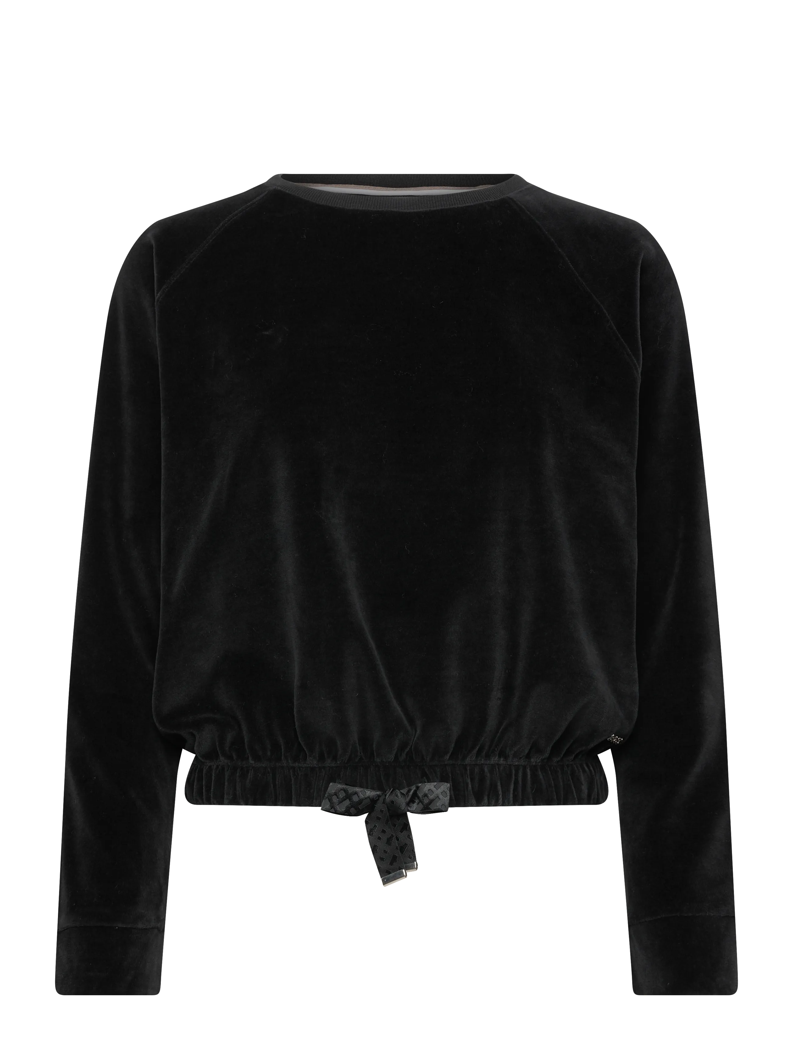 BOSS Velour_Sweatshirt - Tops - BLACK / black