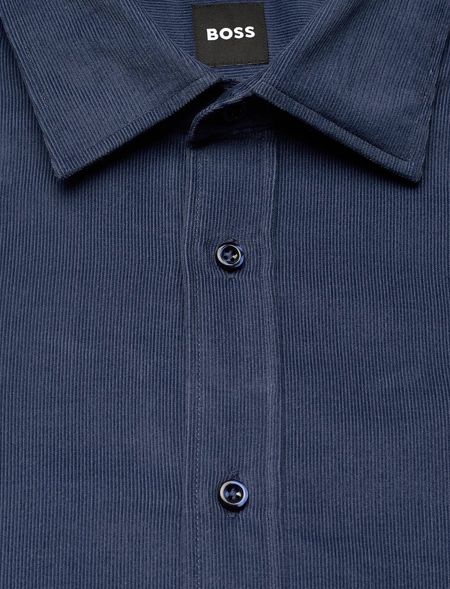 BOSS - C-JOE-kent-C1-254 - corduroy overhemden - open blue - 2