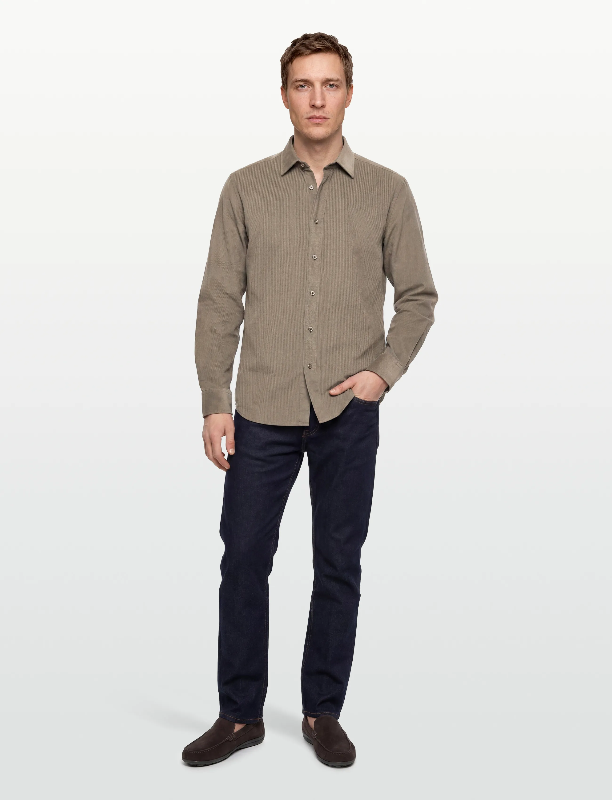 BOSS - C-JOE-kent-C1-254 - casual shirts - open brown - 0