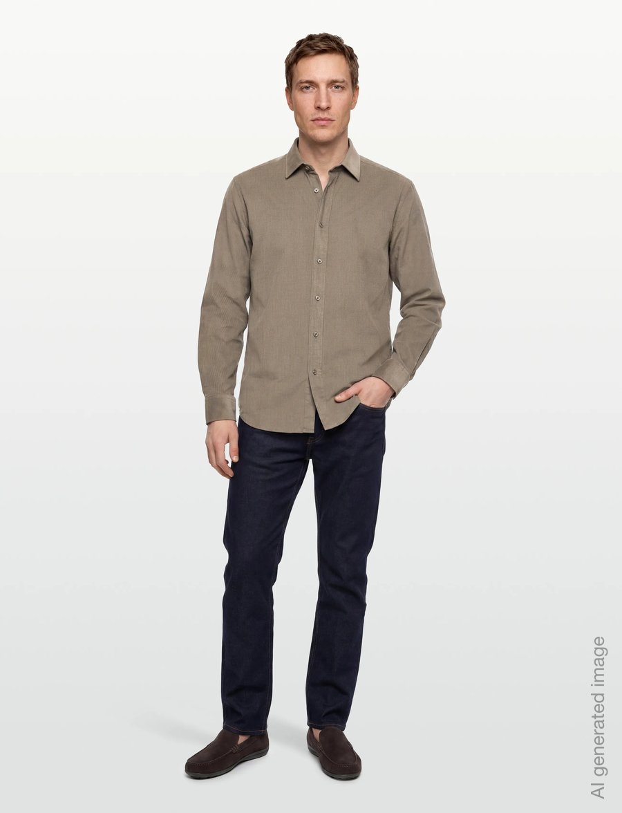 BOSS - C-JOE-kent-C1-254 - cordhemden - open brown - 0