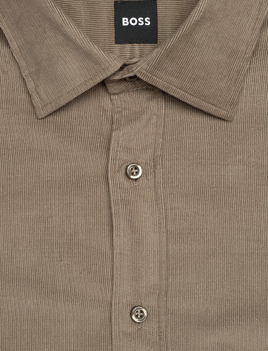 BOSS - C-JOE-kent-C1-254 - cordhemden - open brown - 5
