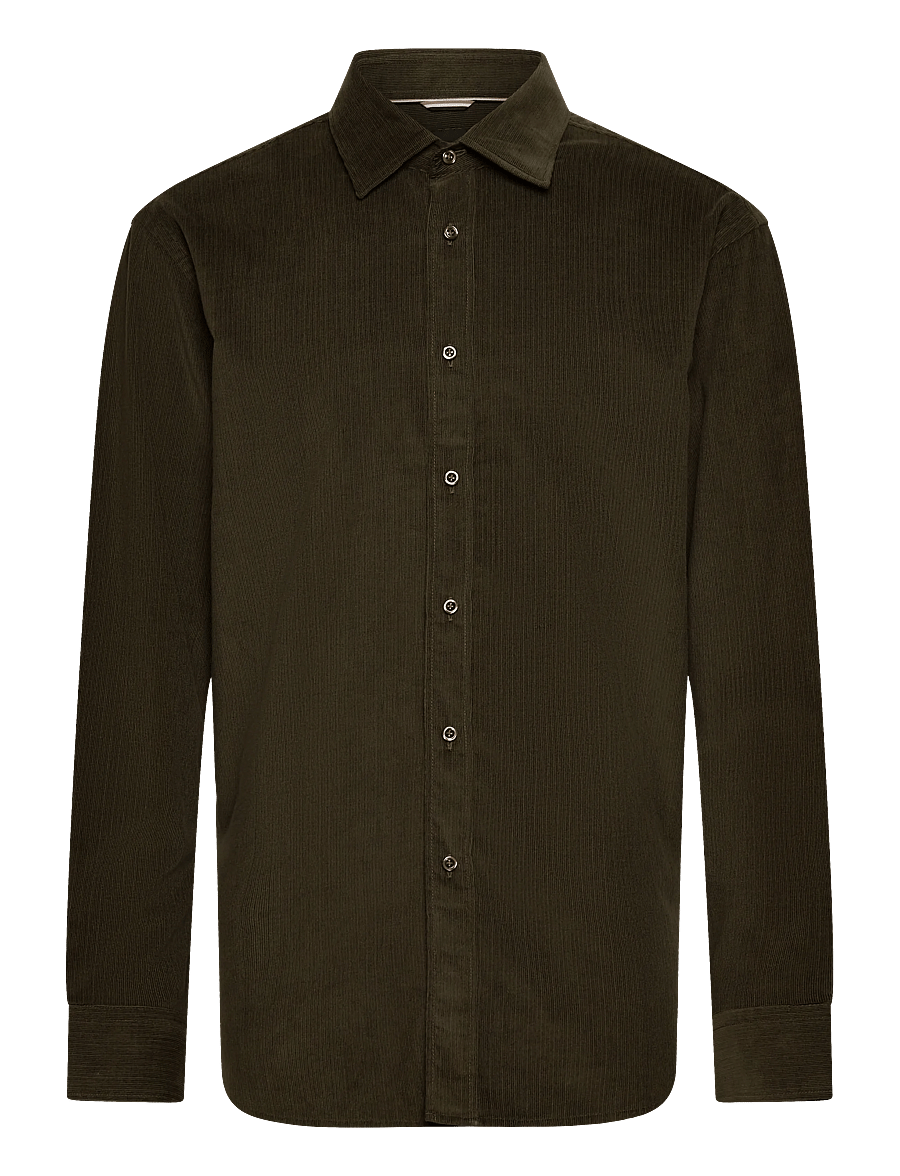BOSS - C-JOE-kent-C1-254 - corduroy overhemden - open green - 0