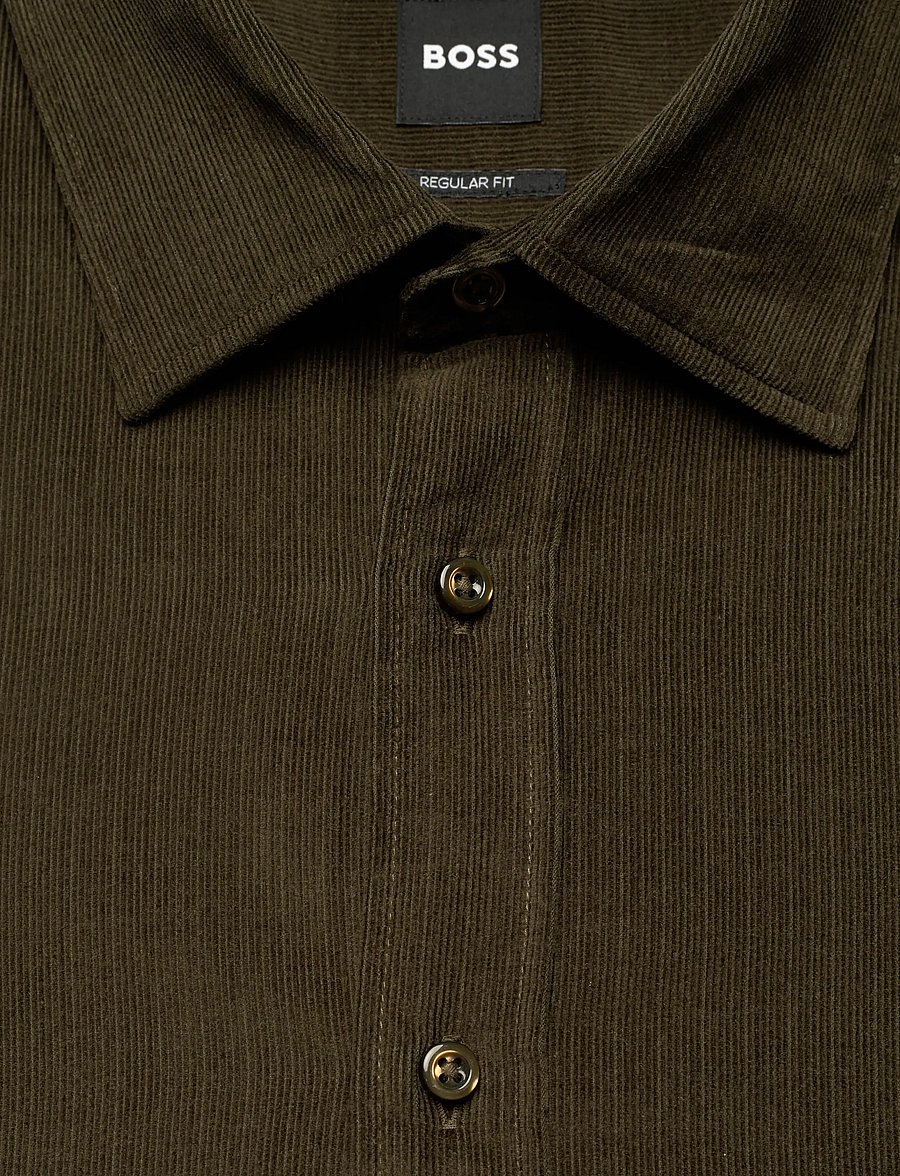 BOSS - C-JOE-kent-C1-254 - corduroy overhemden - open green - 2