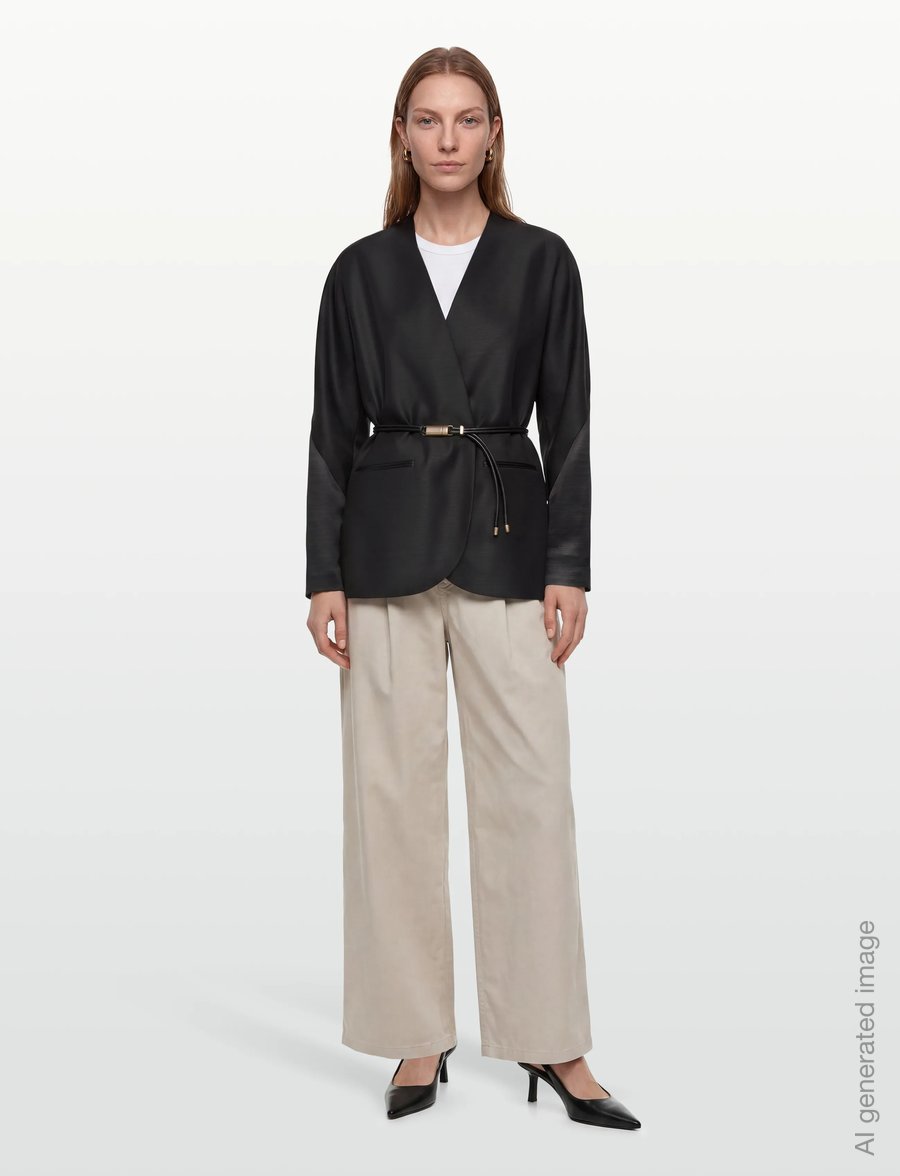 BOSS - Jokur - blazer mit gürtel - black - 0