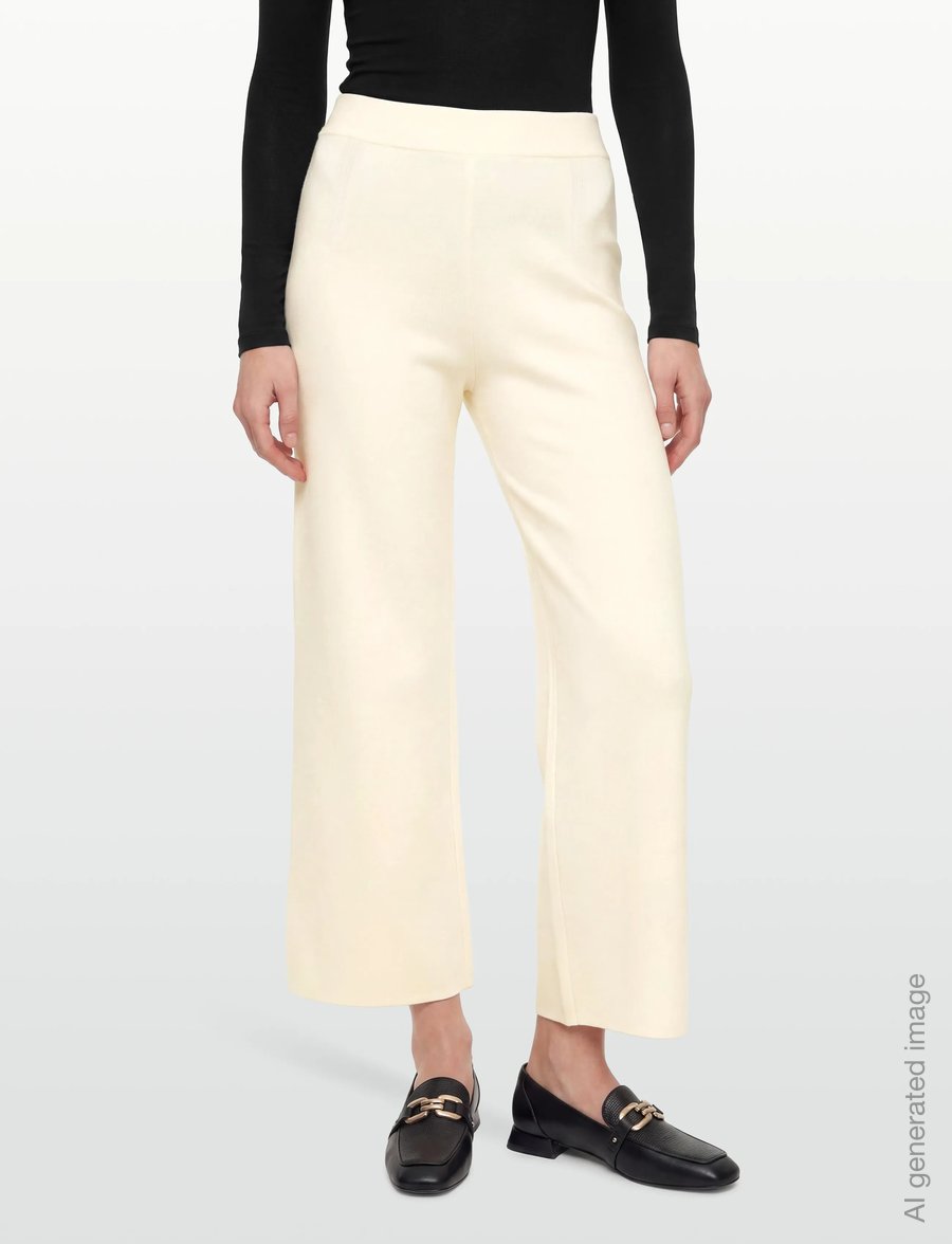 BOSS - Fallegra - hosen mit weitem bein - open white - 3