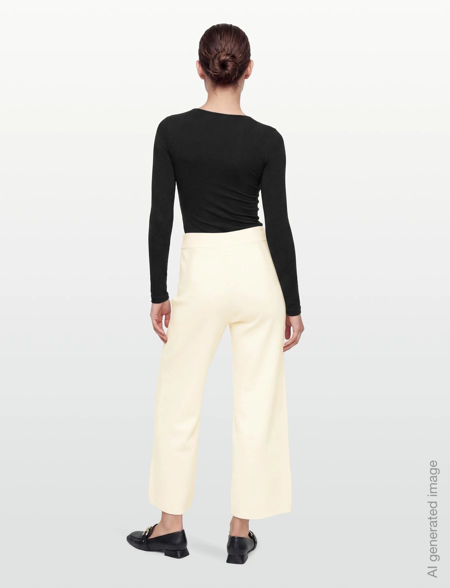 BOSS - Fallegra - hosen mit weitem bein - open white - 4