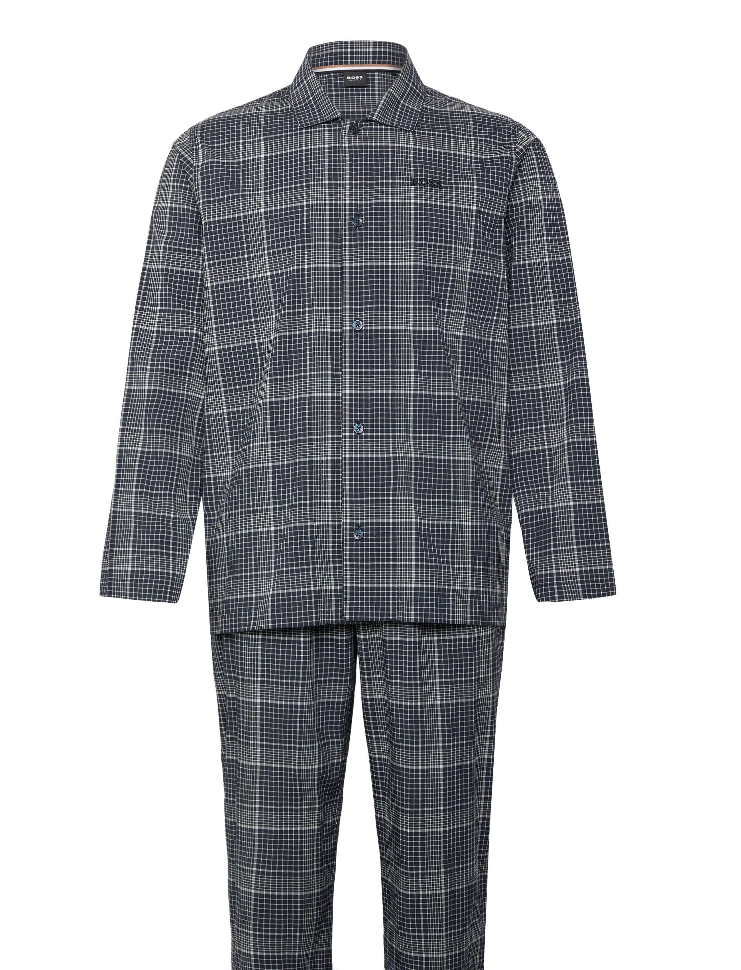 BOSS Chris Pattern Pyjama - Pyjamas - DARK BLUE / grey