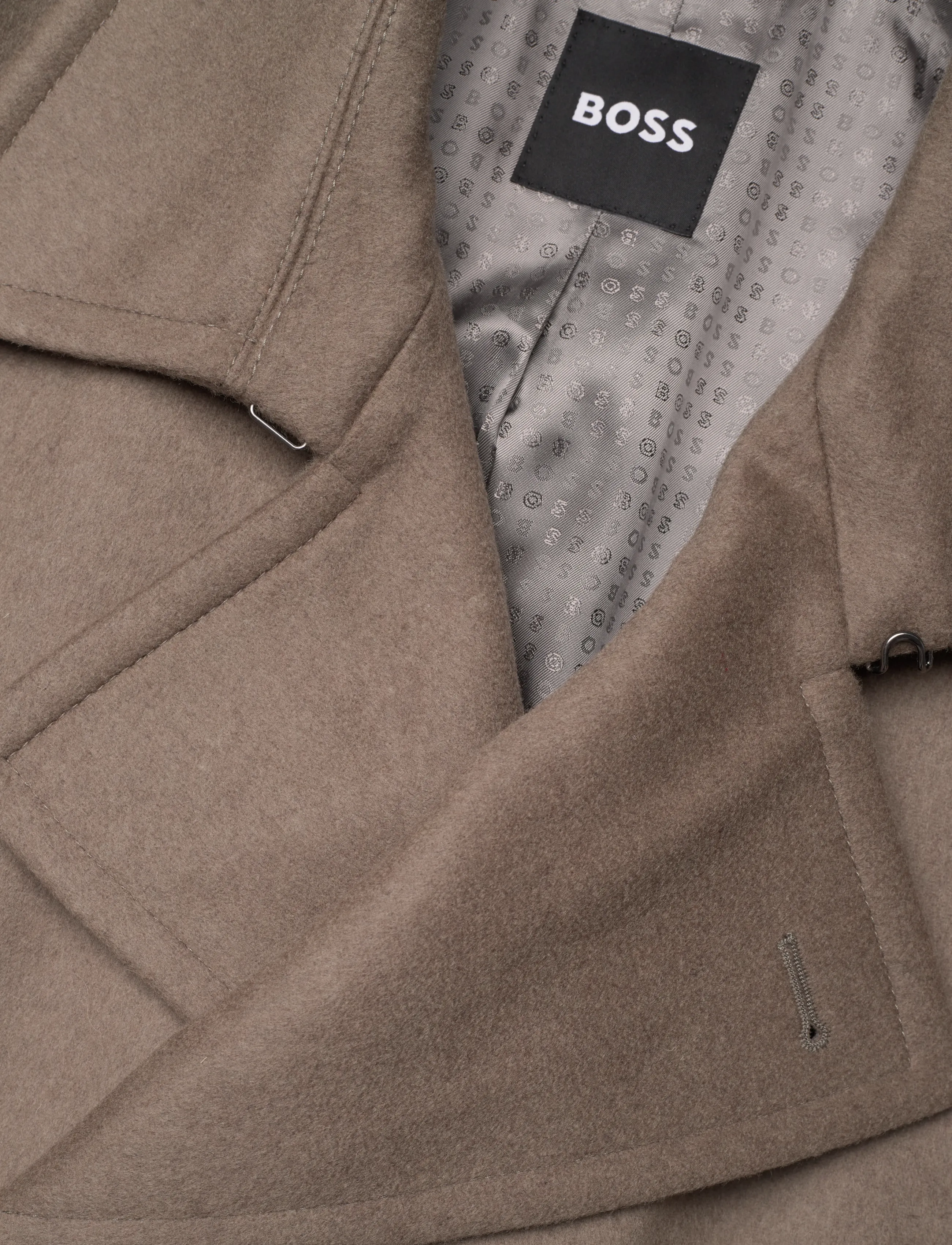 BOSS - H-Hyde-Pcoat-254 - vihmamantlid - open brown - 3
