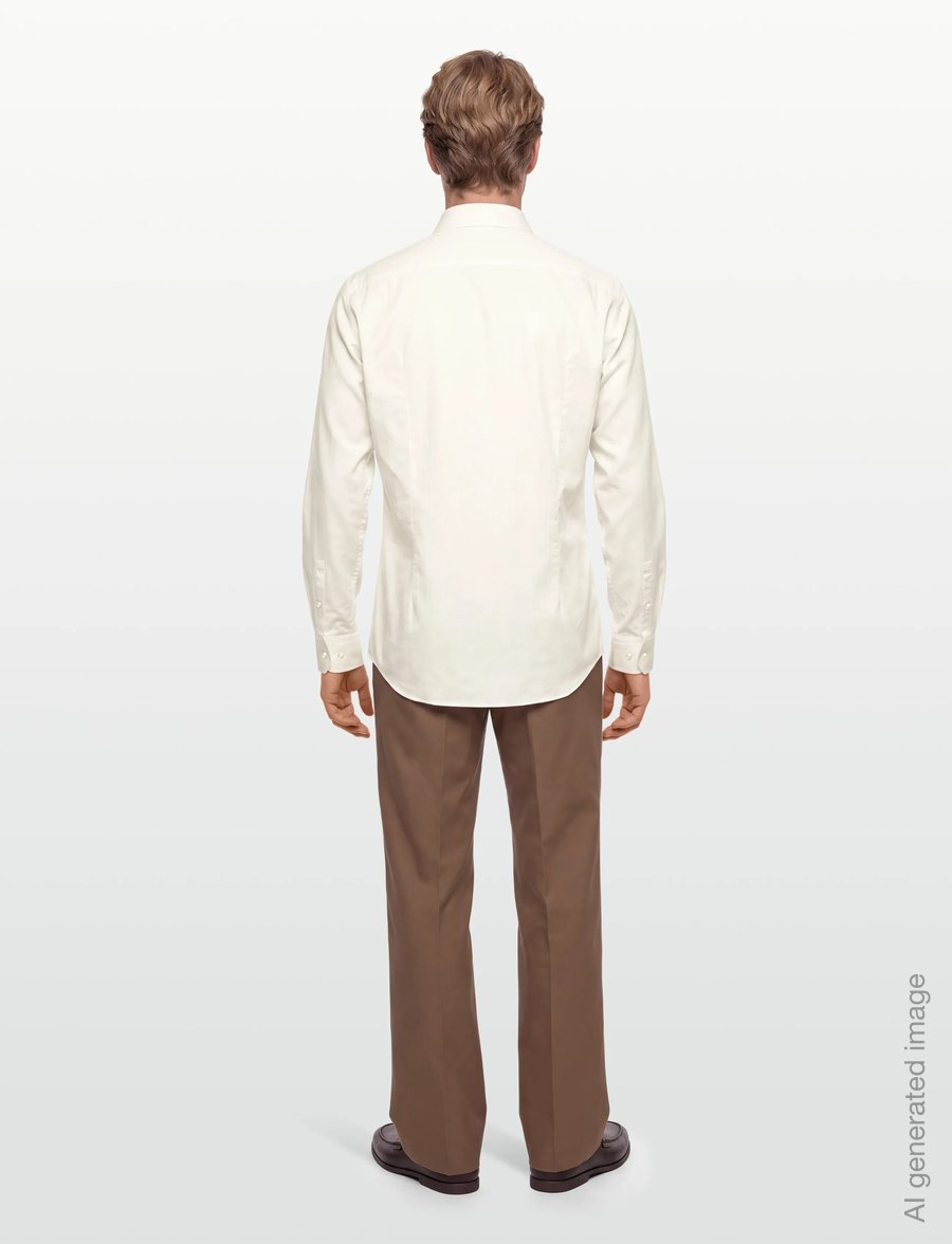 BOSS - H-HANK-kent-C1-214 - freizeithemden - open white - 4