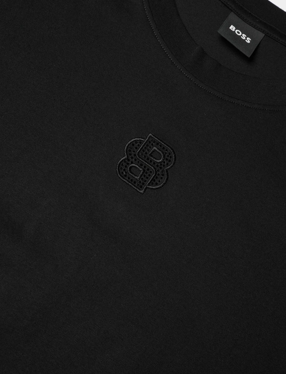 BOSS - Elpha_Placed3 - t-shirts - black - 2