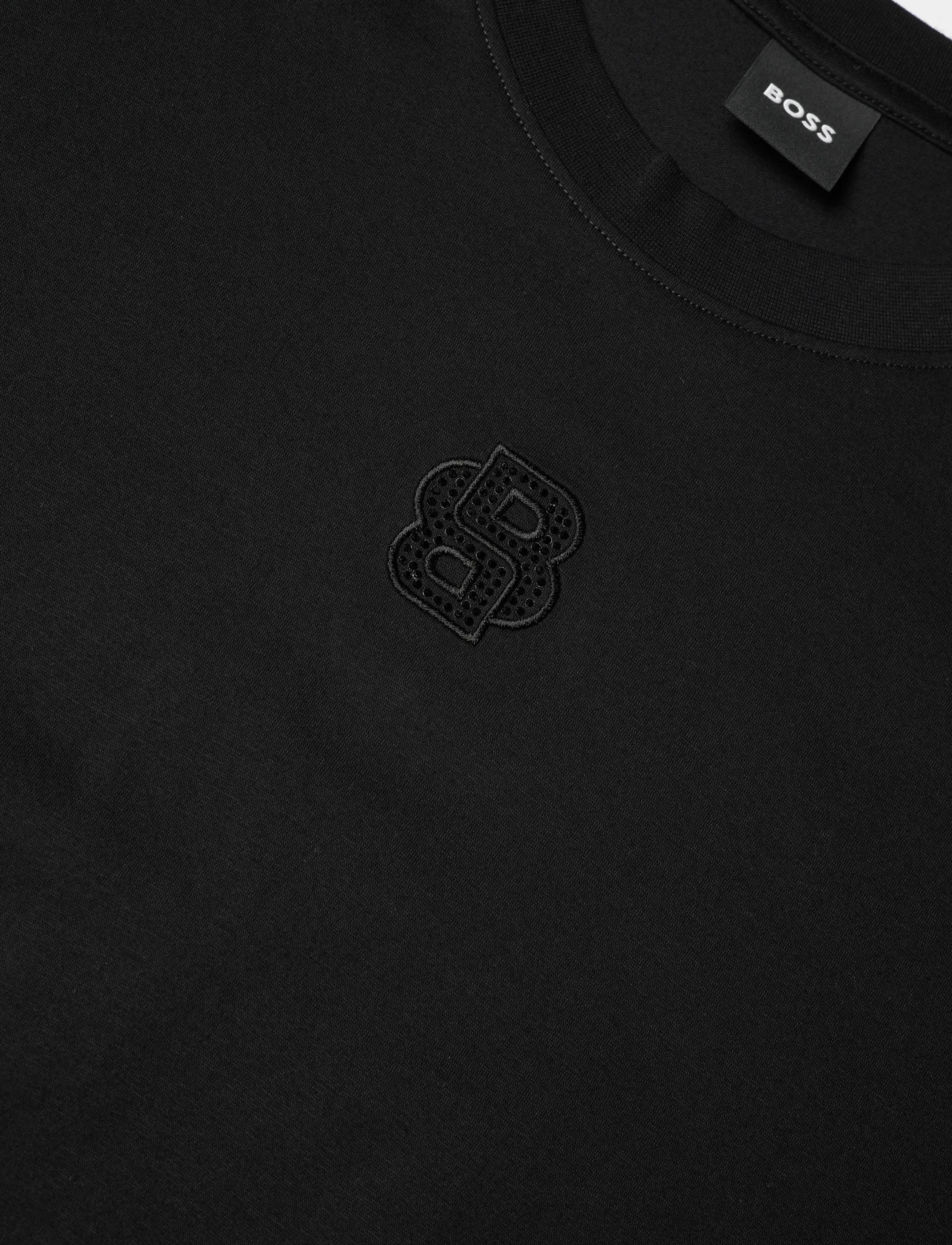 BOSS - Elpha_Placed3 - t-shirts - black - 2