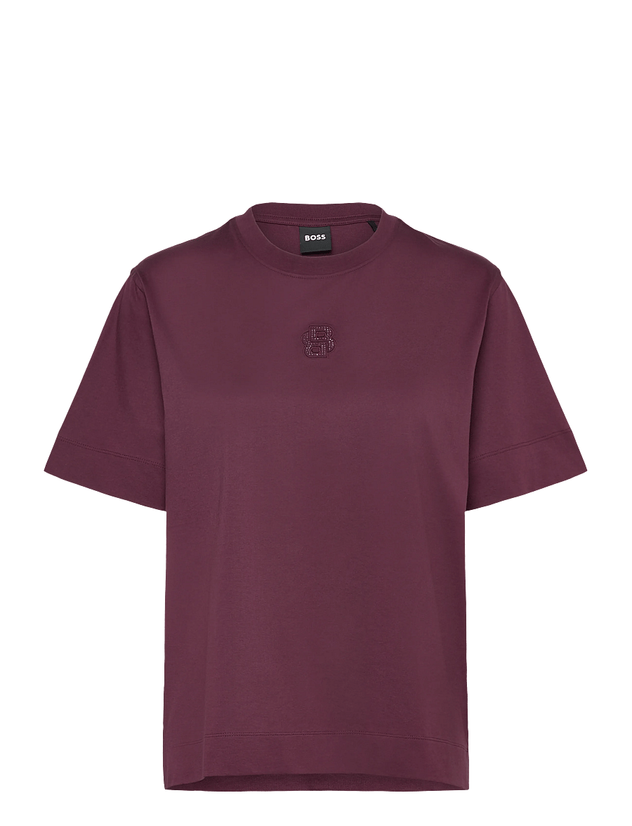 BOSS - Elpha_Placed3 - t-shirts - dark purple - 0