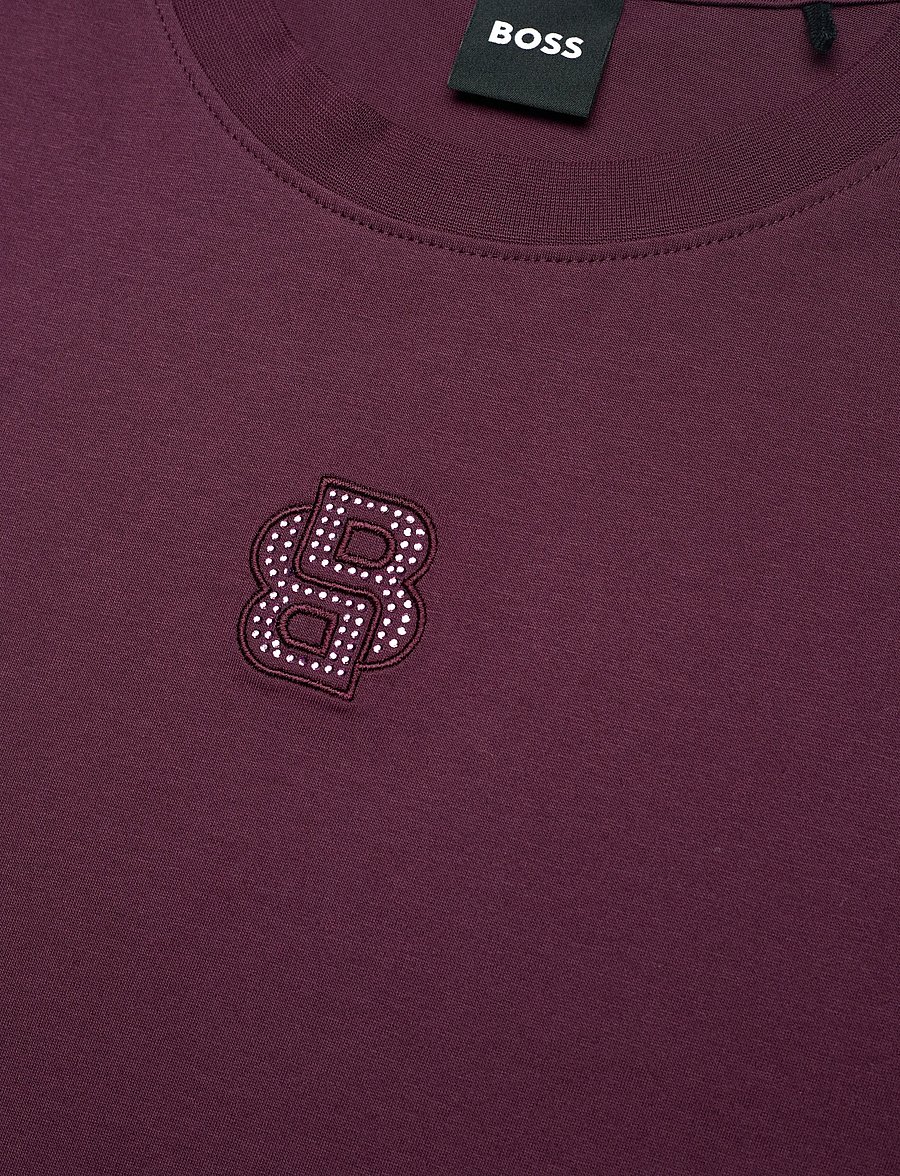BOSS - Elpha_Placed3 - t-shirts - dark purple - 2