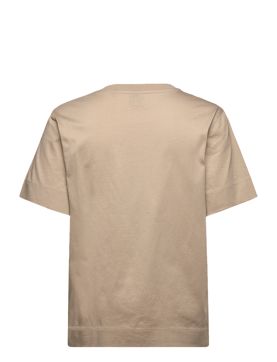 BOSS - Elpha_Placed3 - t-shirts - light beige - 1