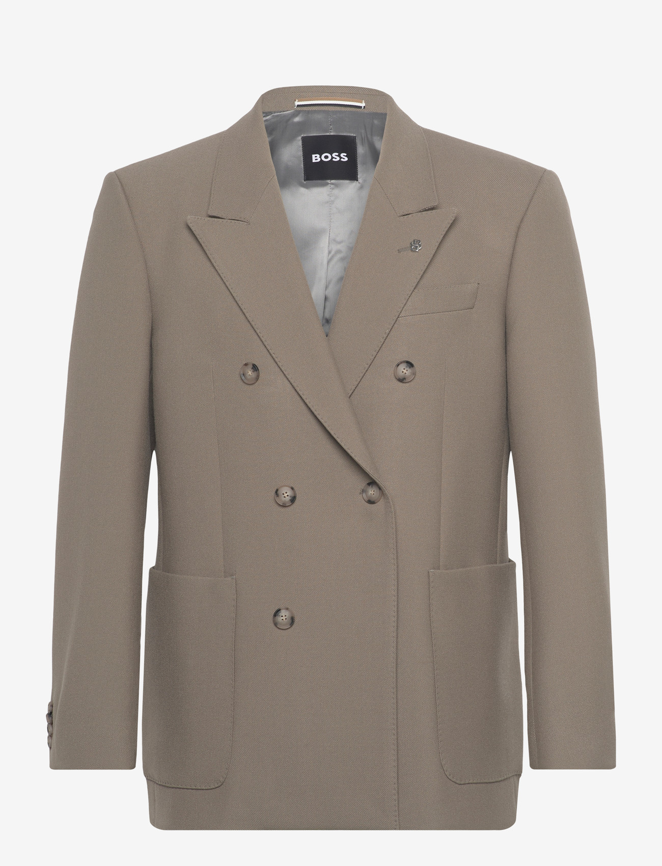 BOSS - C-Callum-DB-Peak-254 - dobbeltradede blazere - open brown - 0