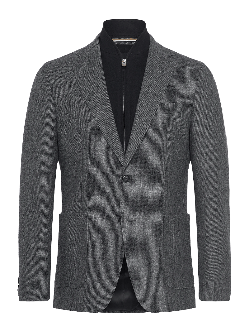 BOSS - H-Hutson-Bib-254 - enkeltradede blazere - medium grey - 0