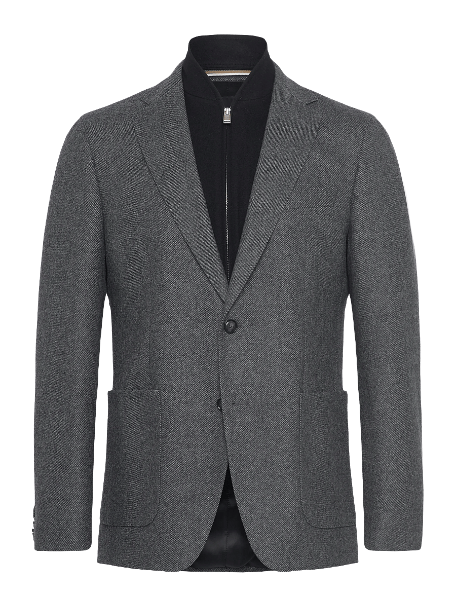 BOSS - H-Hutson-Bib-254 - einreiher - medium grey - 0