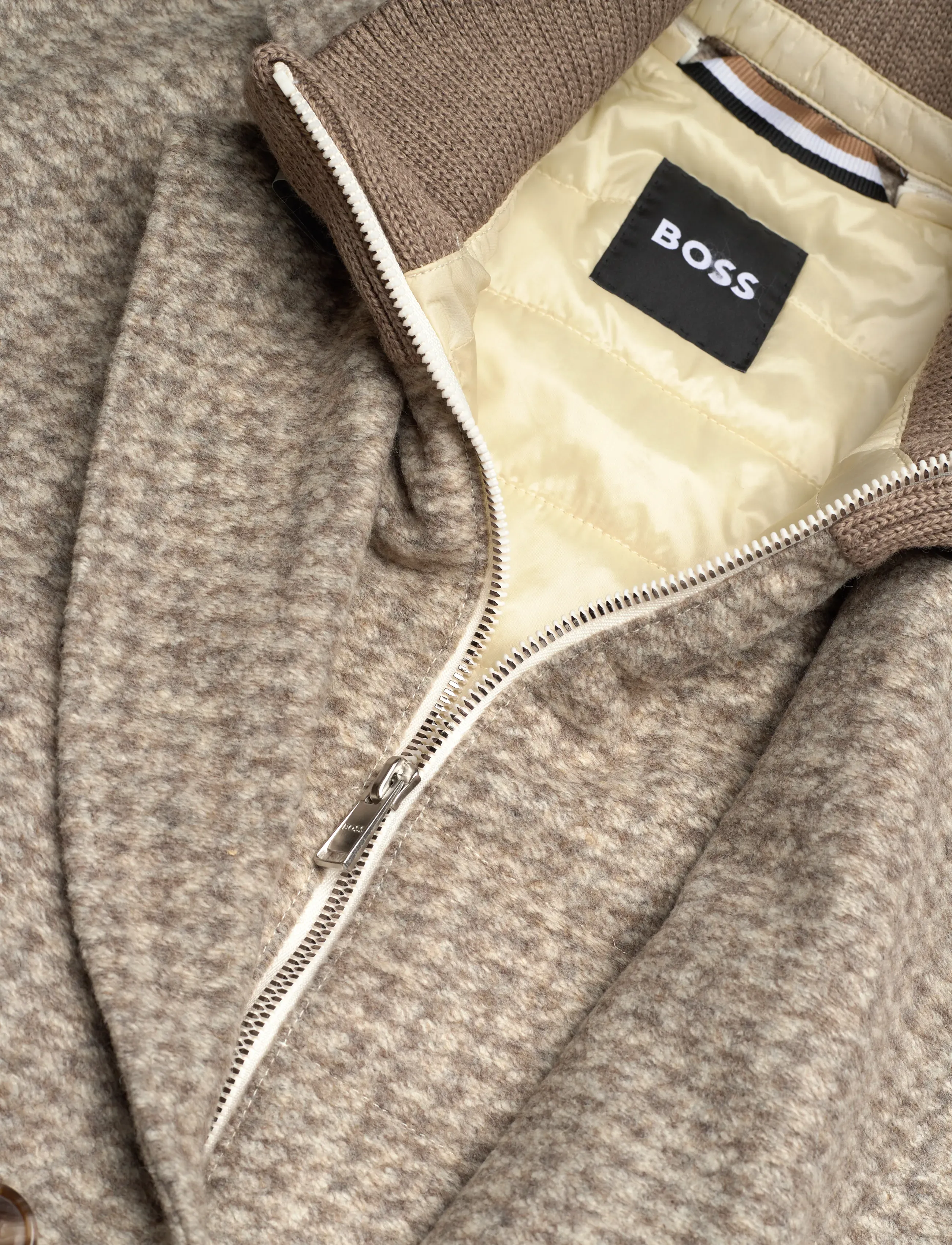 BOSS - H-Hyde-J-Bib-Pad-254 - vinterjakker - open white - 2