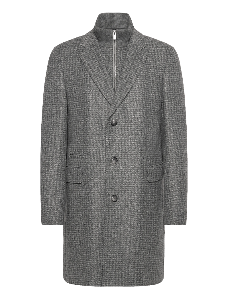 BOSS - H-Hyde-J-Bib-Pad-254 - vinterjackor - silver - 0