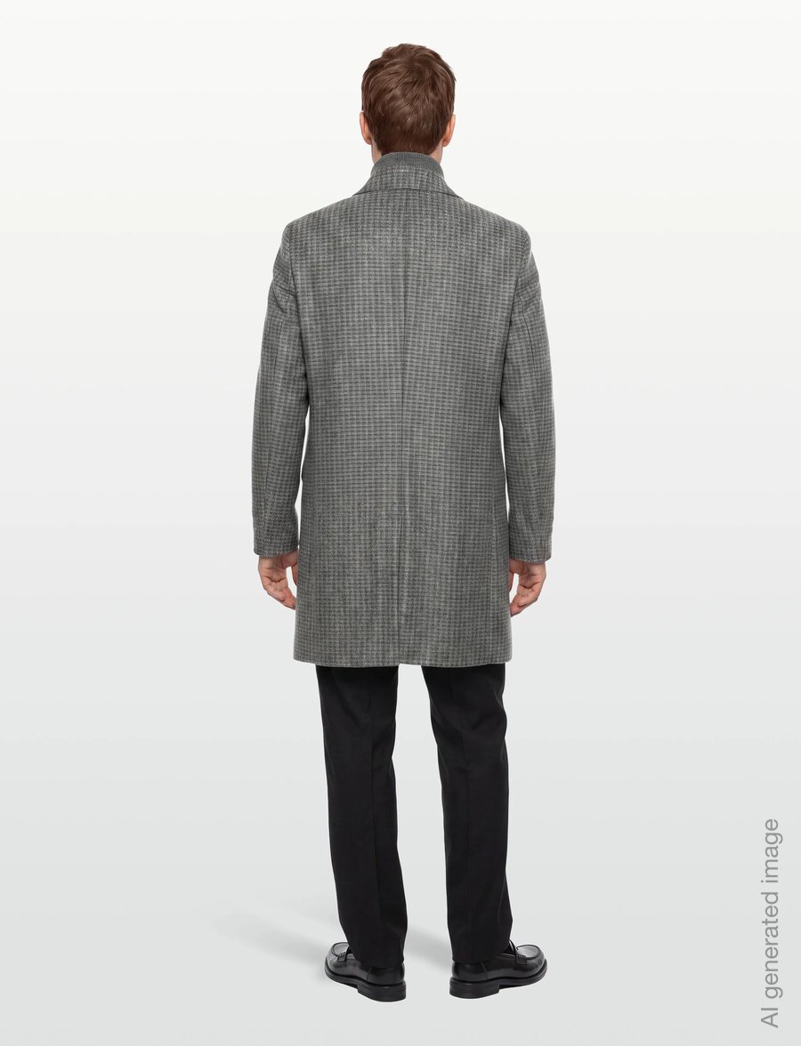 BOSS - H-Hyde-J-Bib-Pad-254 - wollmäntel - silver - 4