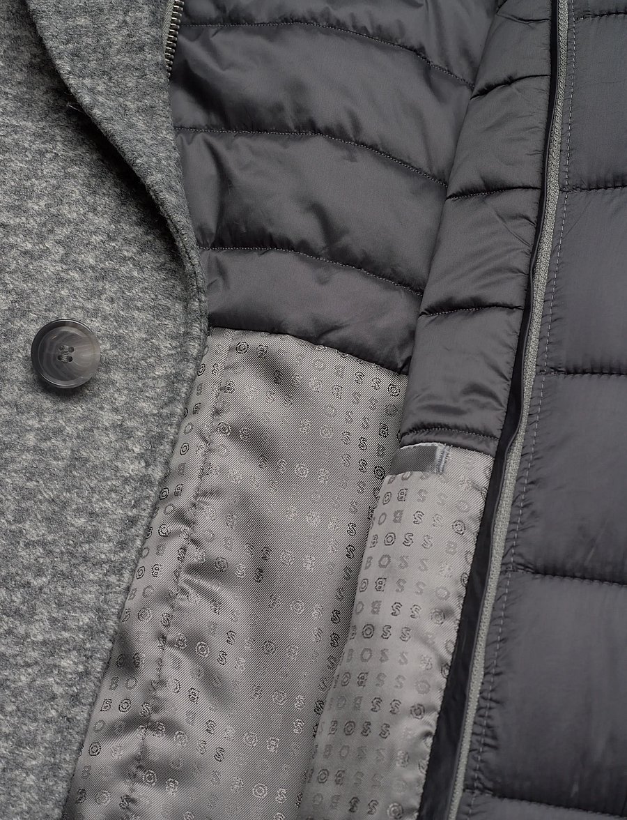 BOSS - H-Hyde-J-Bib-Pad-254 - wollmäntel - silver - 5