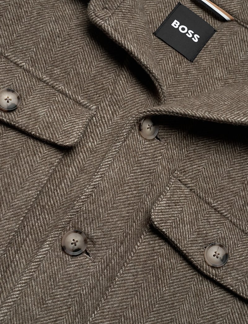 BOSS - C-Carper-OS-253F - wolljacken - open brown - 2