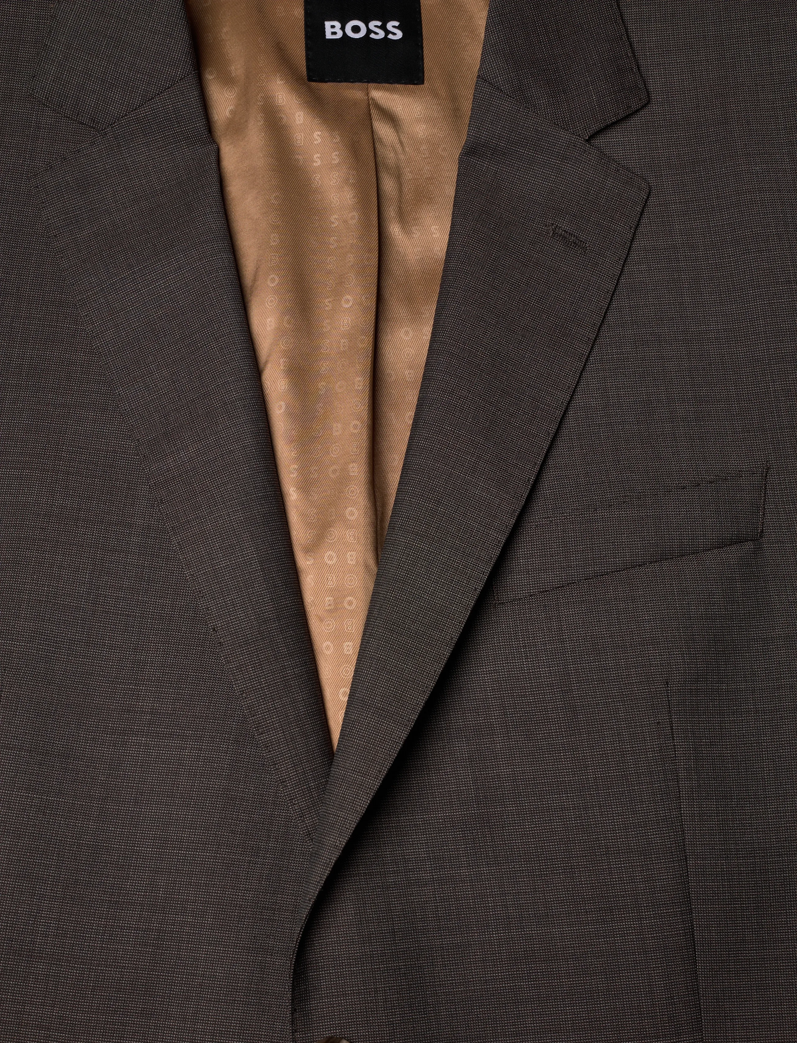 BOSS - H-Huge-2Pcs-253 - dobbeltradede jakkesæt - dark brown - 4
