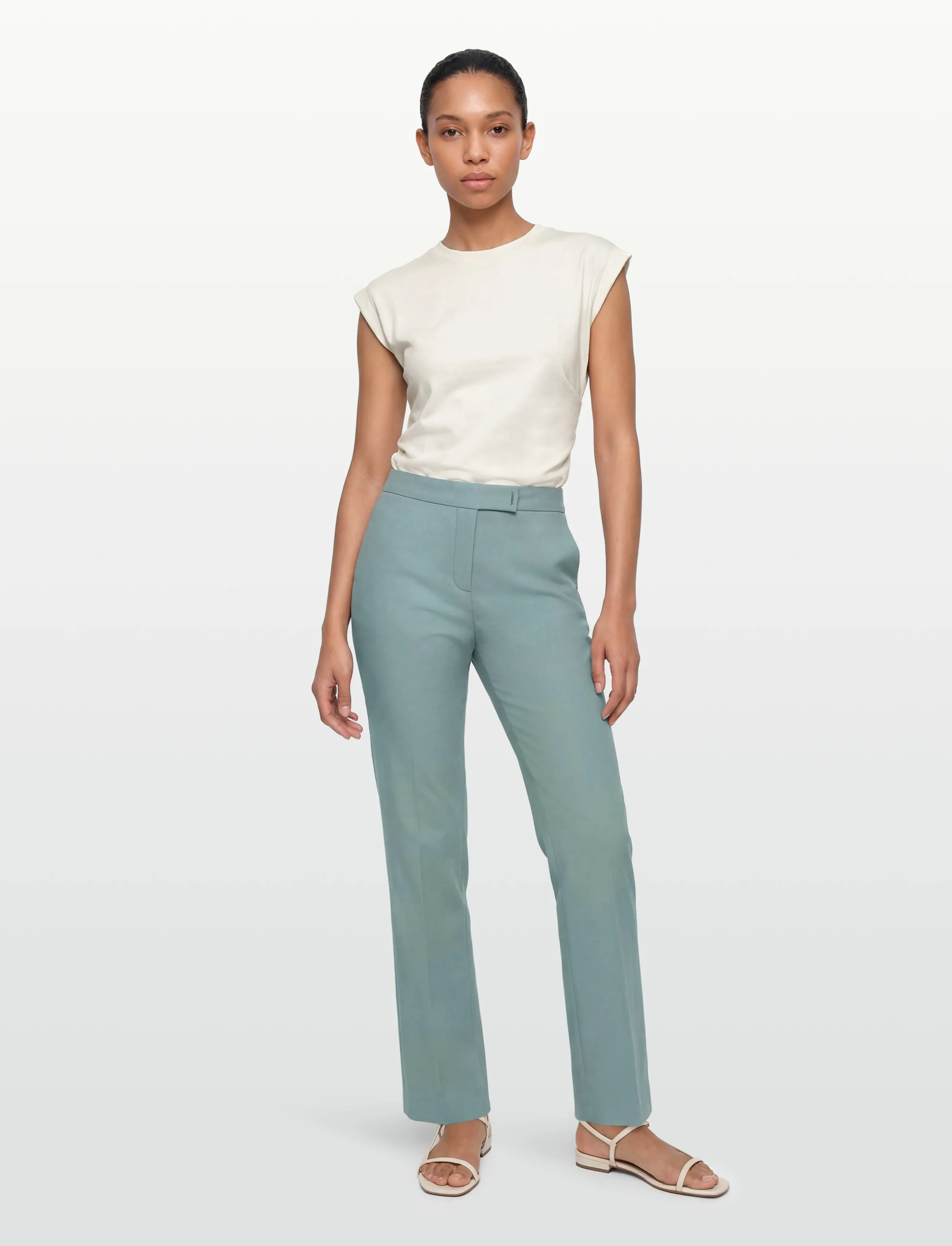 BOSS Talia4, 40, Trousers, Blau - Straight Leg, Frauen