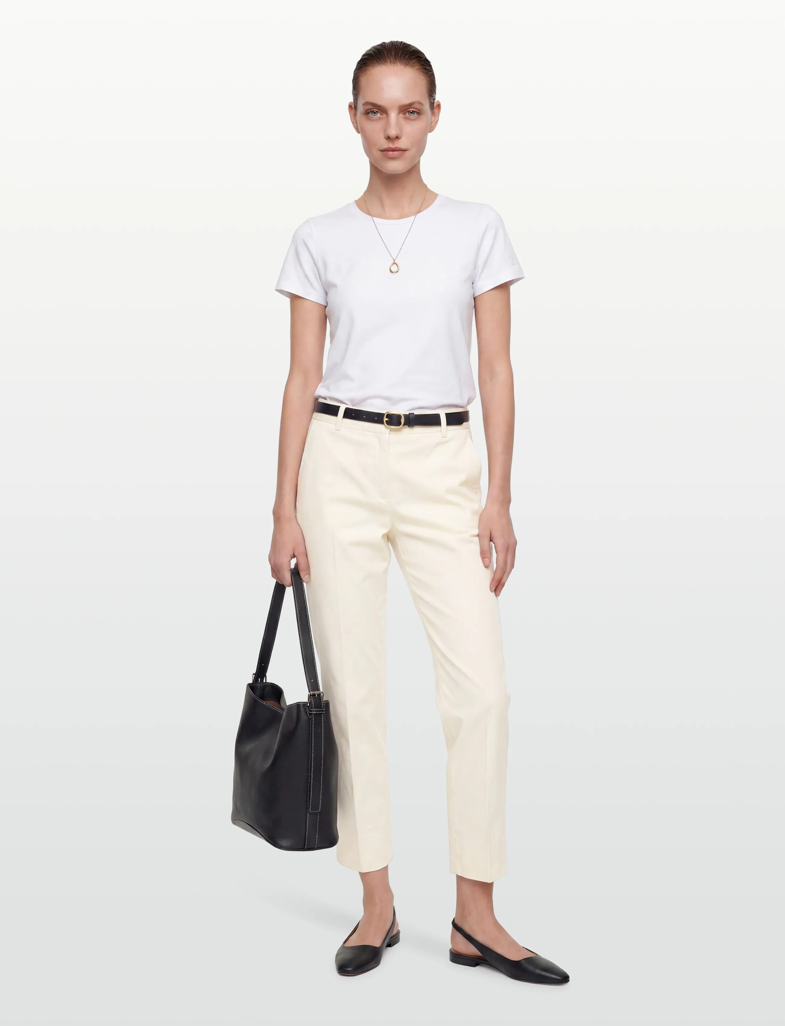 BOSS Tapria-Crop2, 32, Trousers, Weiß - Capri Frauen