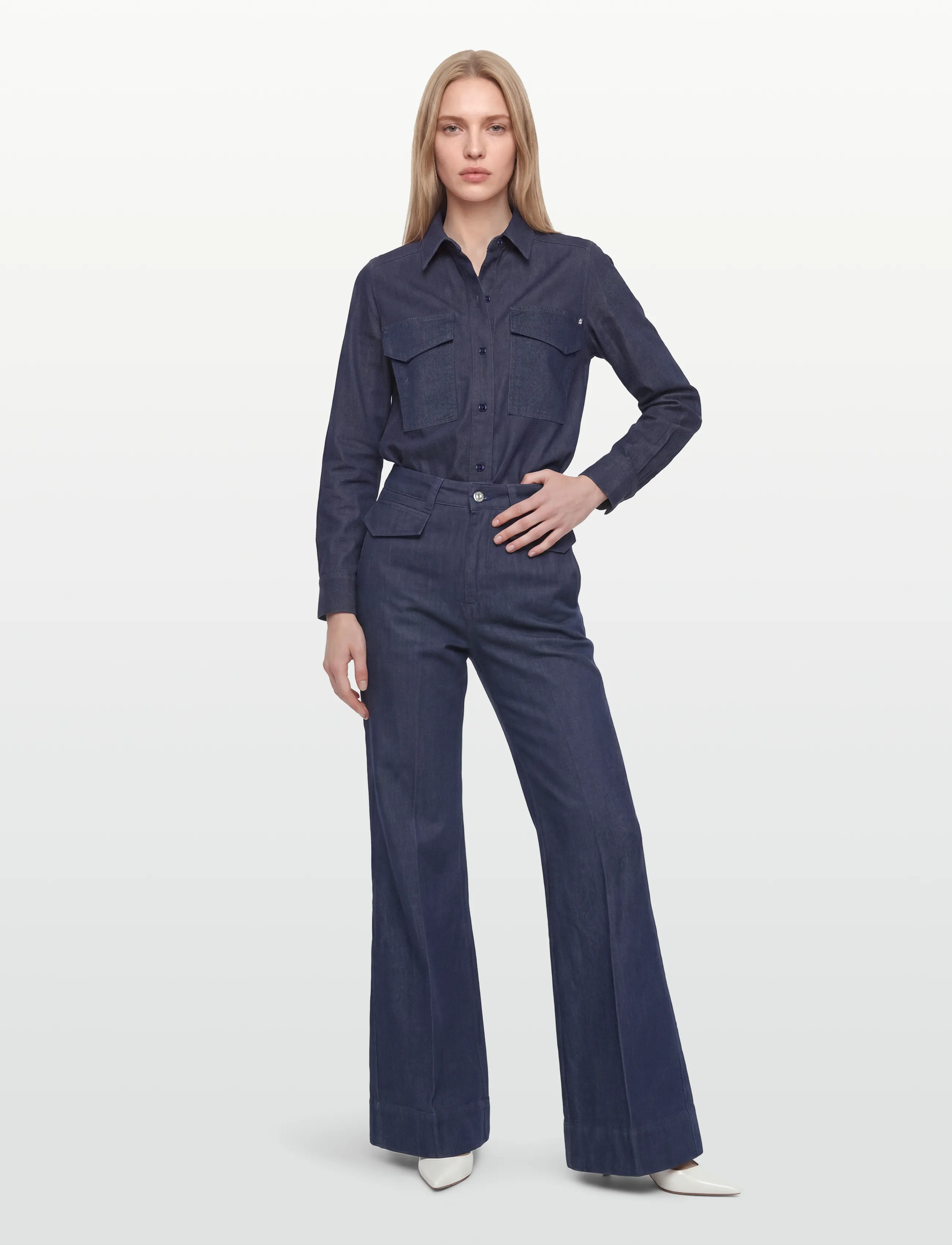 BOSS ROSALYA-FLARE - Tøj - DARK BLUE / navy