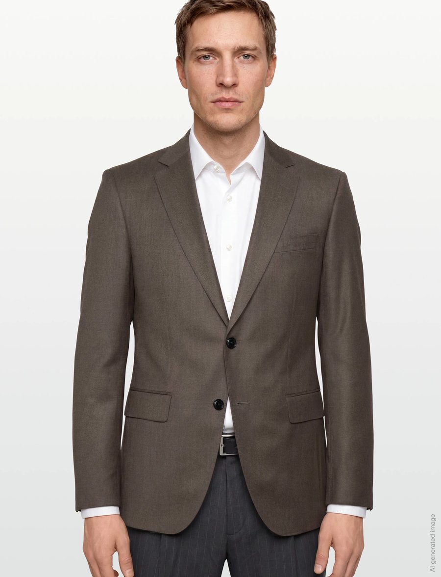 BOSS - H-Huge-253 - enkeltradede blazere - dark brown - 3