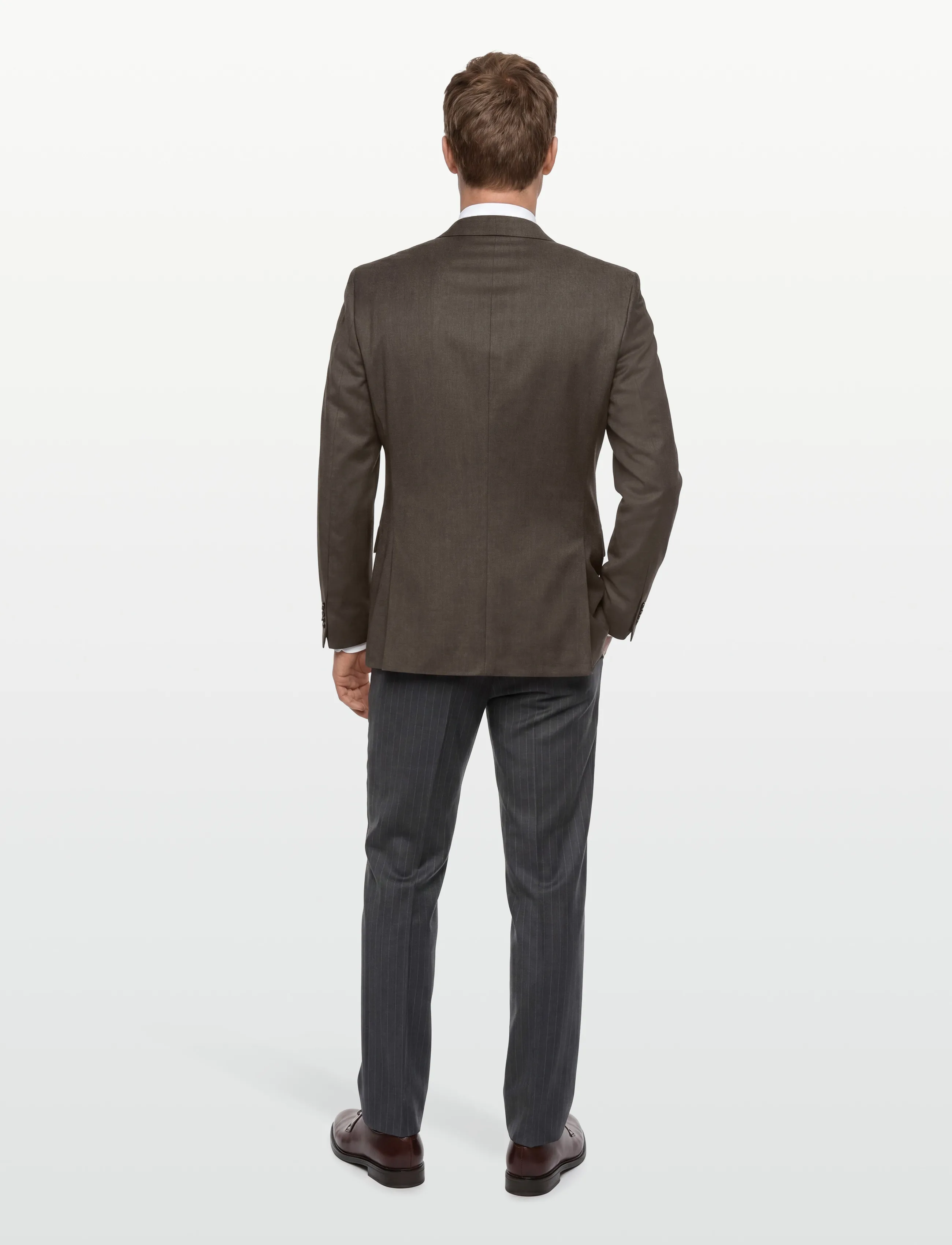 BOSS - H-Huge-253 - enkelknäppta kavajer - dark brown - 4
