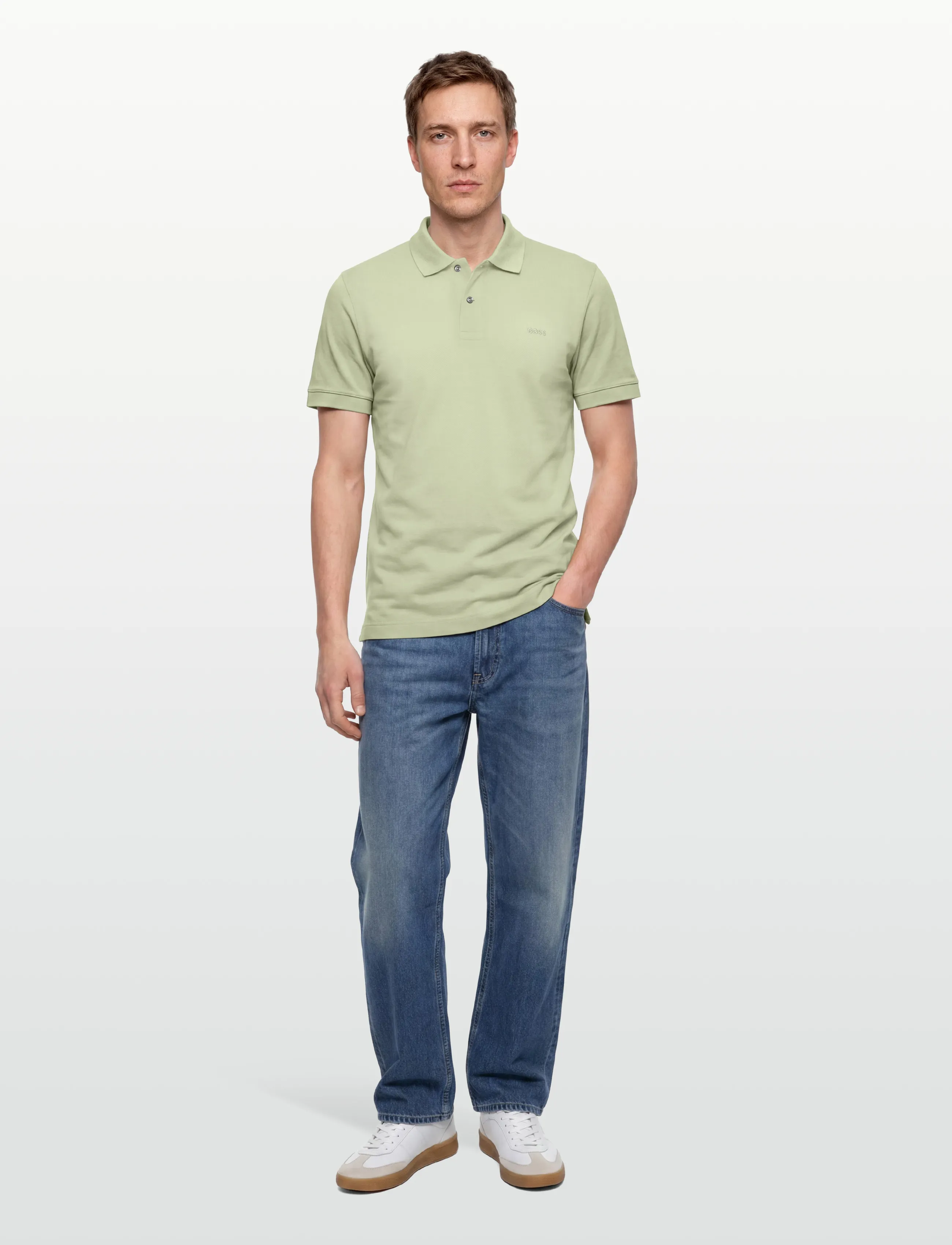 BOSS Pallas, S, Polos, Beige - Short-sleeved, Männerswear