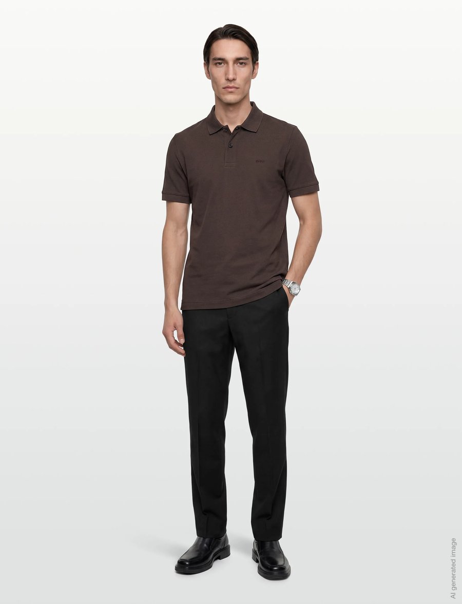 BOSS - Pallas - kurzärmelig - dark brown - 0