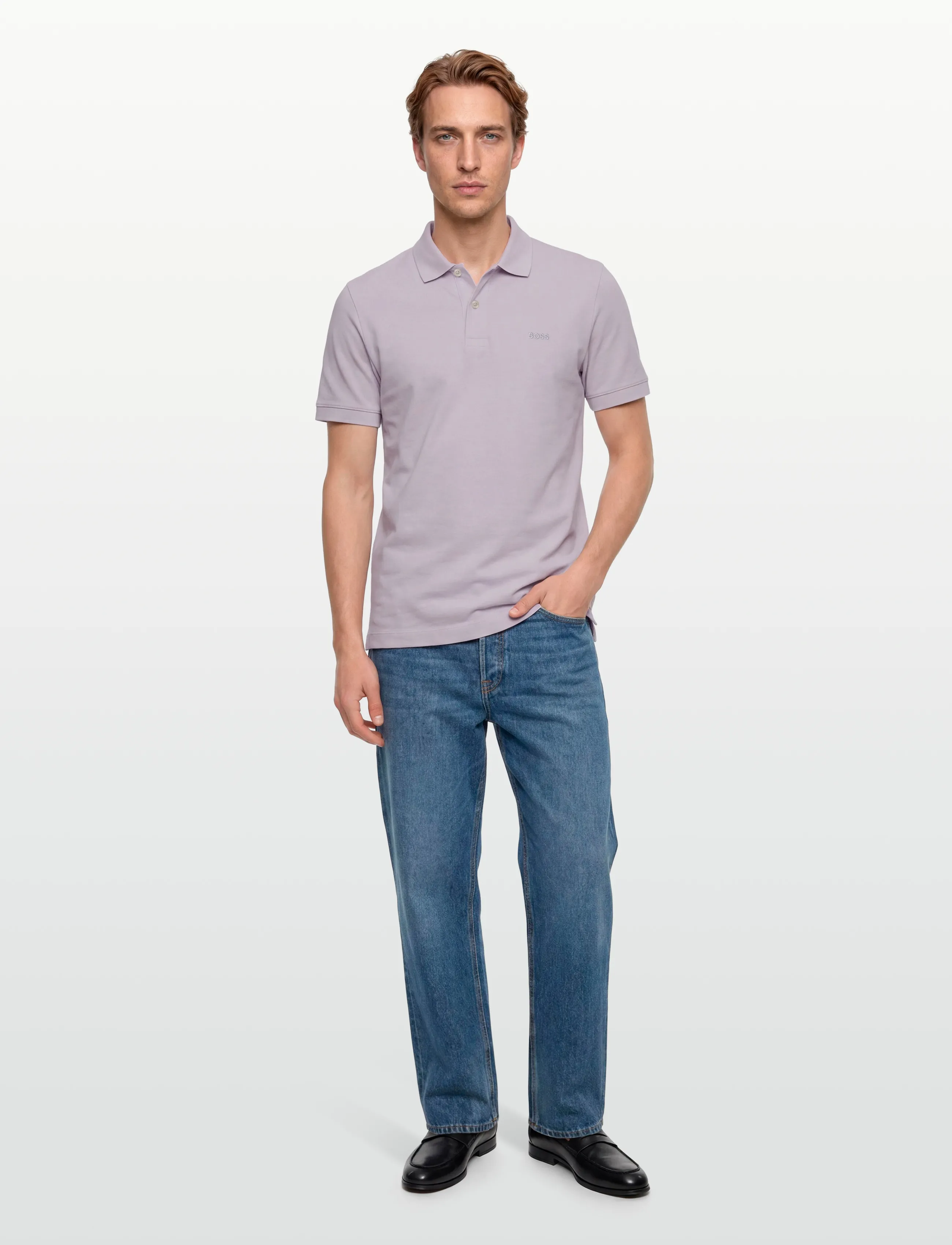 BOSS Pallas, S, Polos, Lila - Short-sleeved, Männerswear