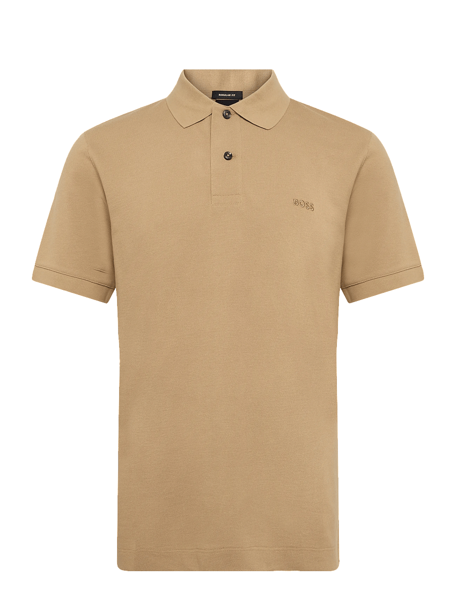 BOSS - Pallas - lühikeste varrukatega polod - medium beige - 0