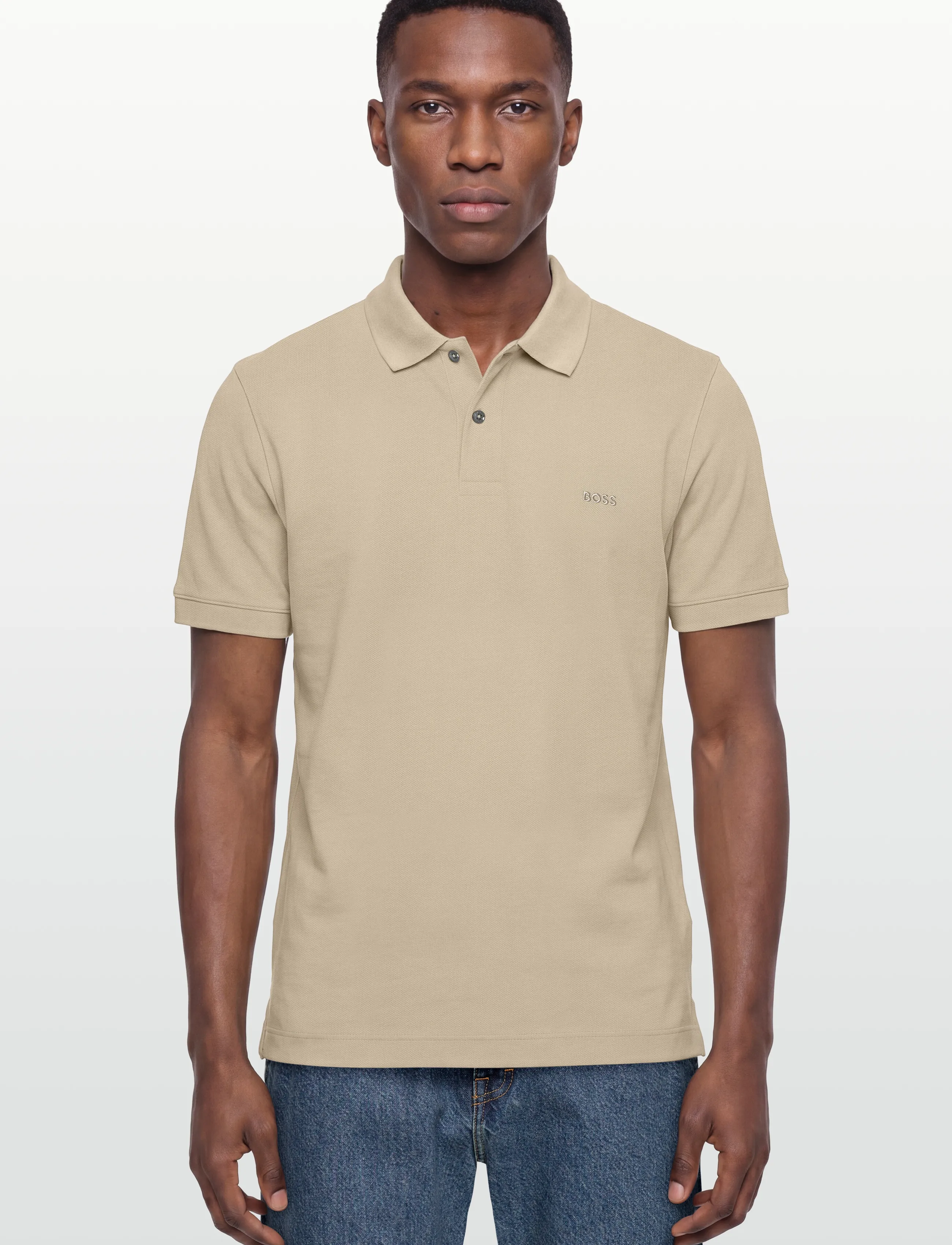 BOSS - Pallas - kortærmede poloer - open beige - 3