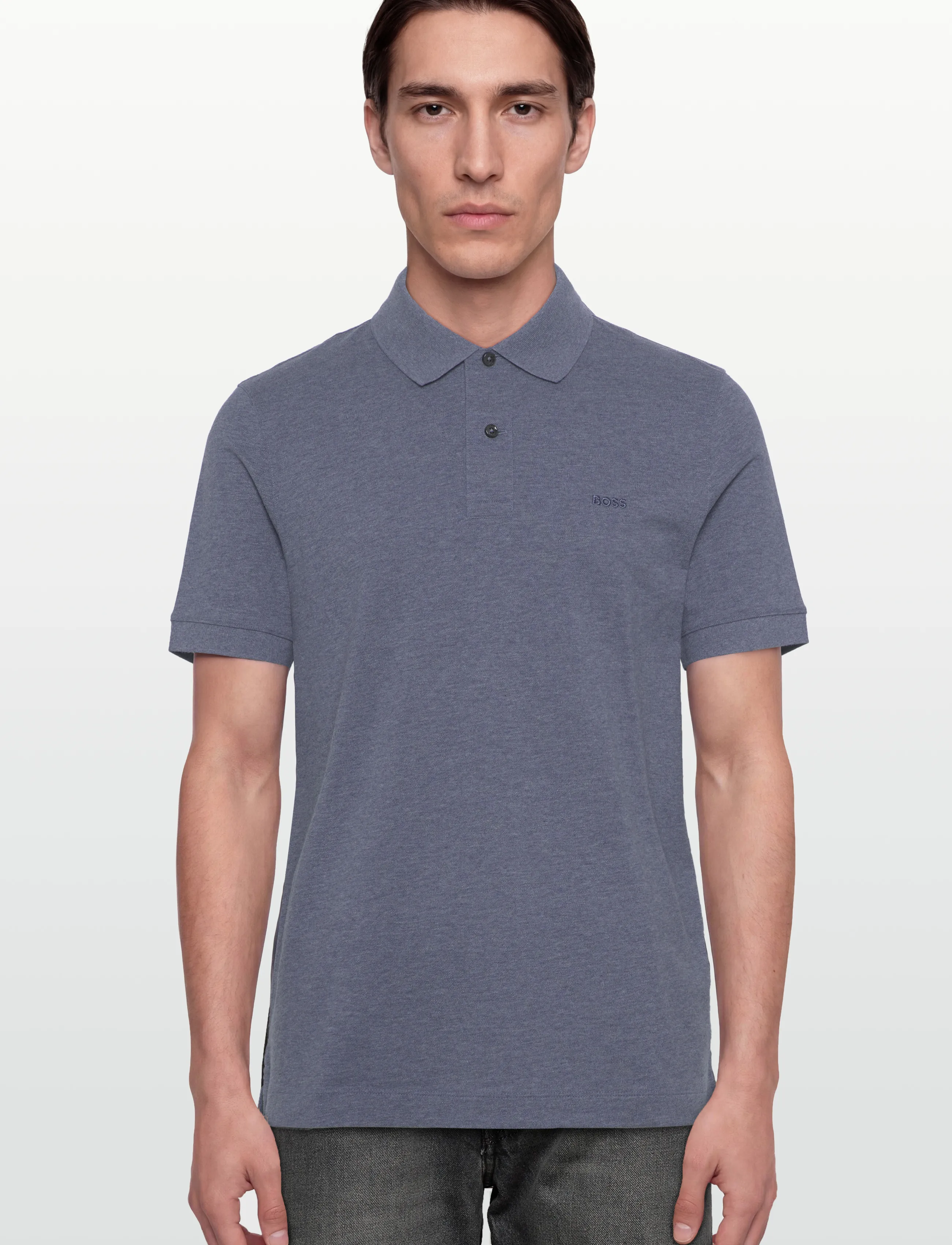 BOSS - Pallas - short-sleeved polos - open blue - 3