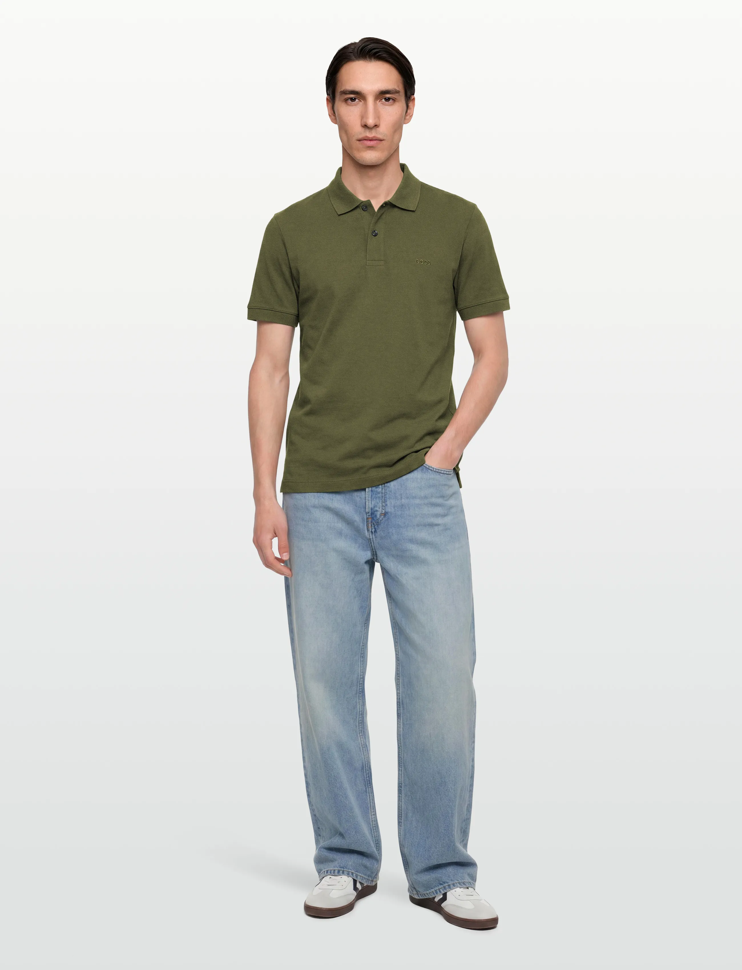BOSS Pallas, XXL, Polos, Khakigrün - Short-sleeved, Männerswear