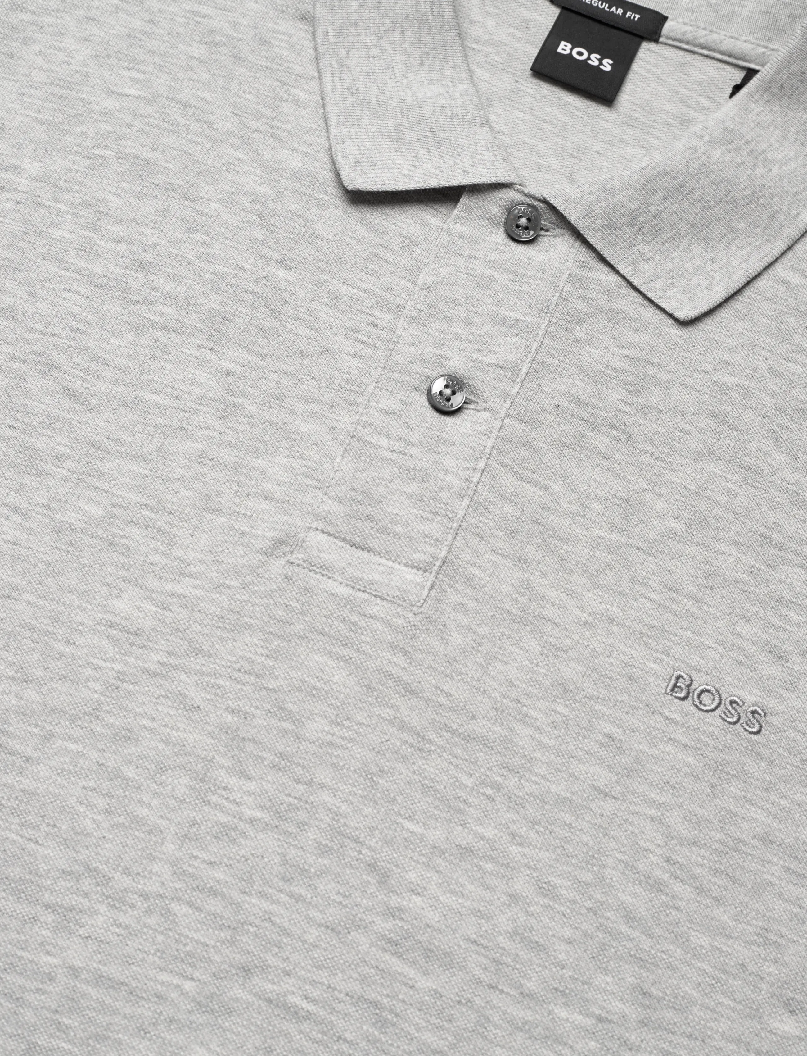 BOSS - Pallas - kortärmade pikéer - open grey - 5