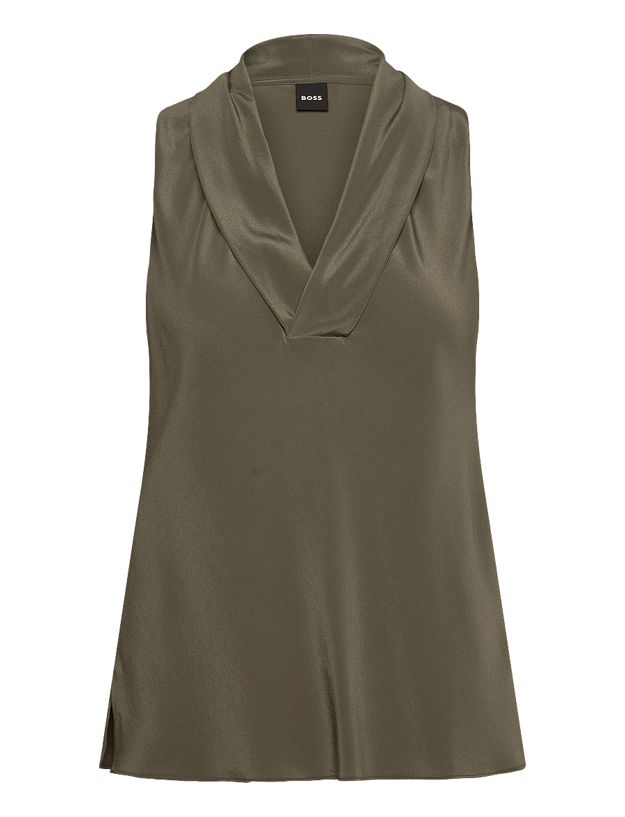 BOSS - Bolaru - sleeveless blouses - dark green - 0