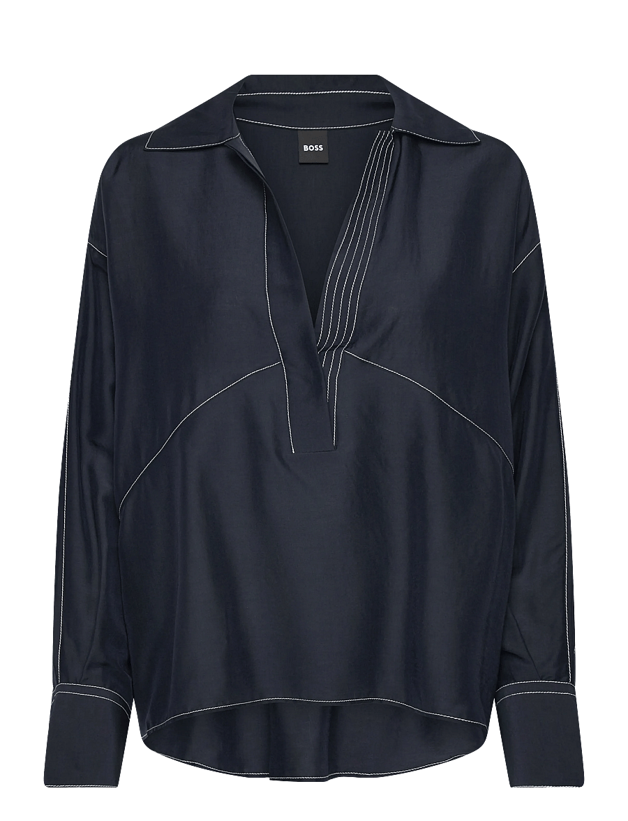 BOSS - Brizzy - blūzes ar garām piedurknēm - dark blue - 1