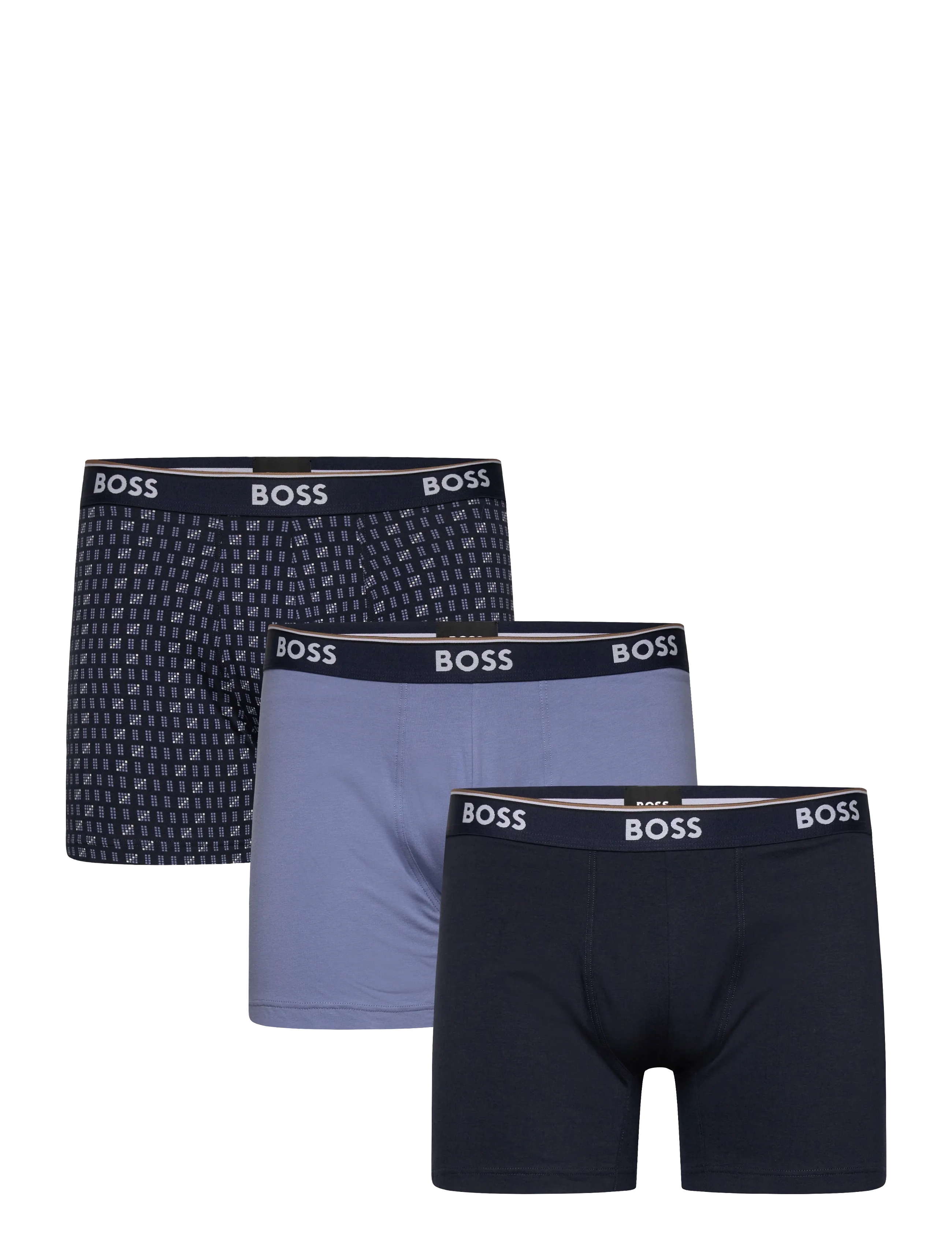 BOSS - BoxerBr 3P Power Des - boxer nærbuxur - open blue - 0